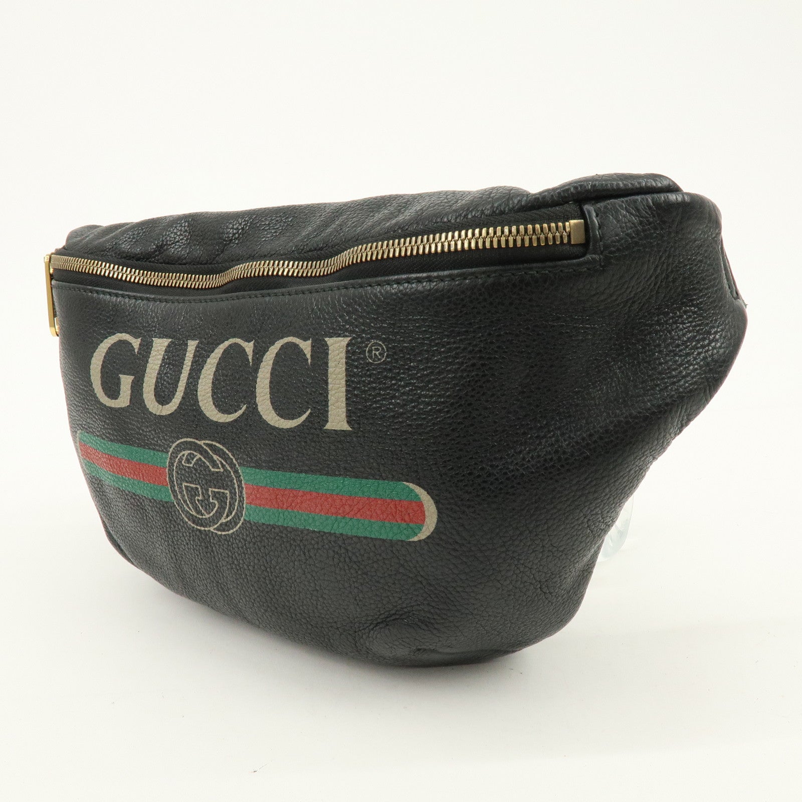 GUCCI Sherry Interlocking G Leather Canvas Waist Body Bag 530412