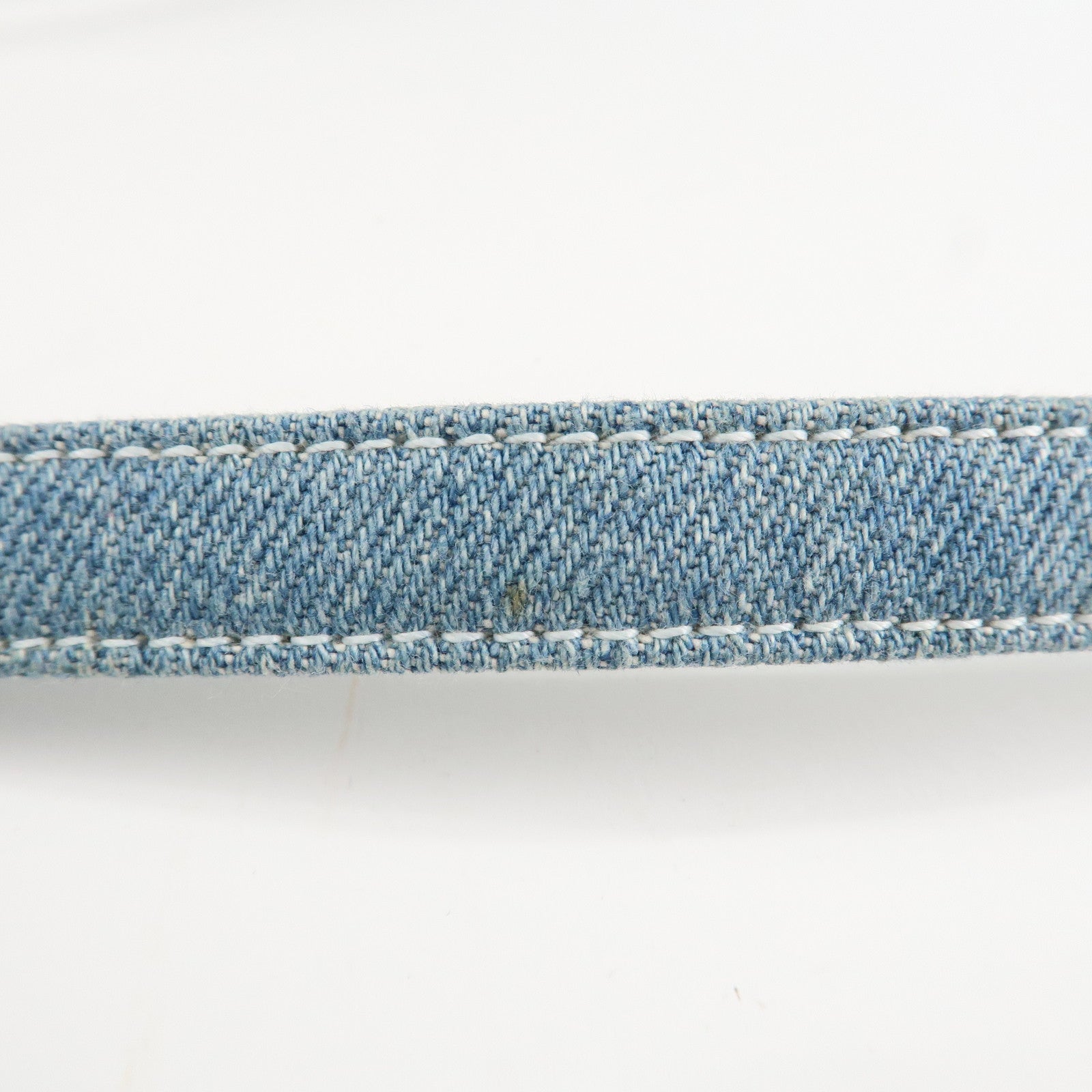 Christian Dior Lady Dior Denim 2way Hand Shoulder Bag Light Blue Used