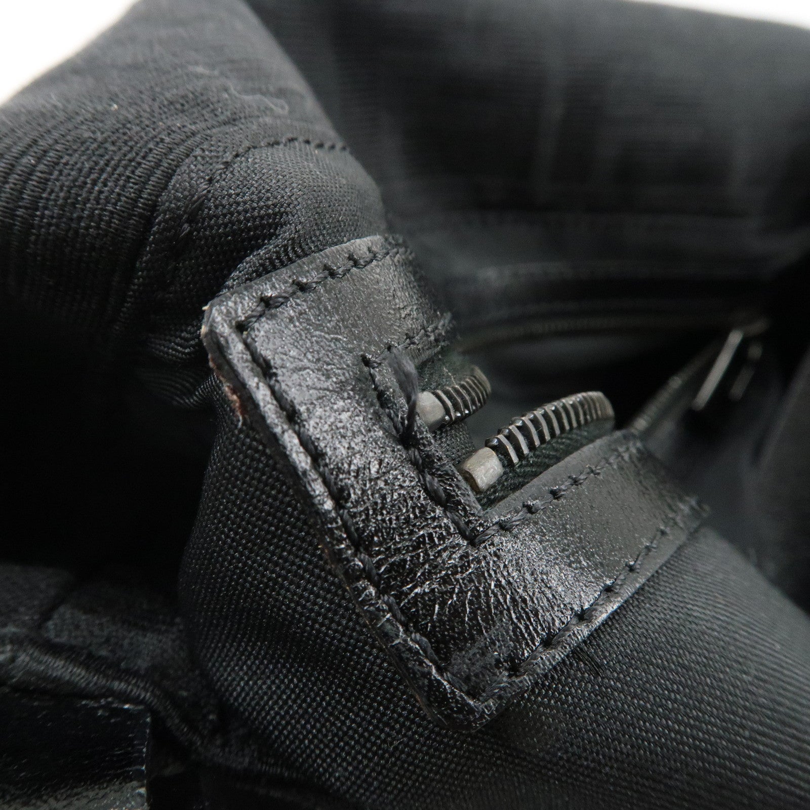 FENDI Mamma Baguette Zucca Canvas Leather Shoulder Hand Bag 8BR001