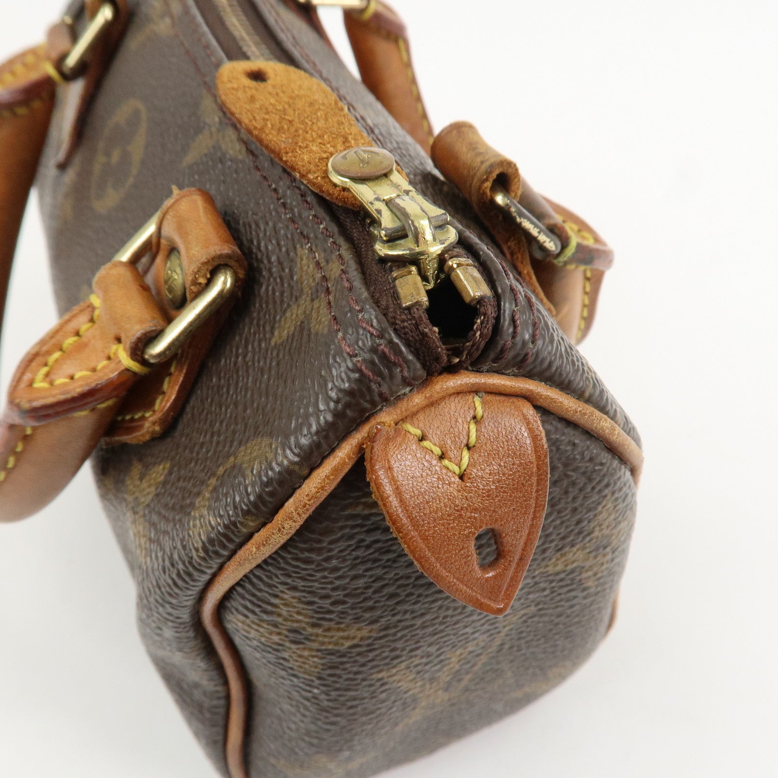 Louis Vuitton Monogram Mini Speedy & Strap Brown M41534 J75010