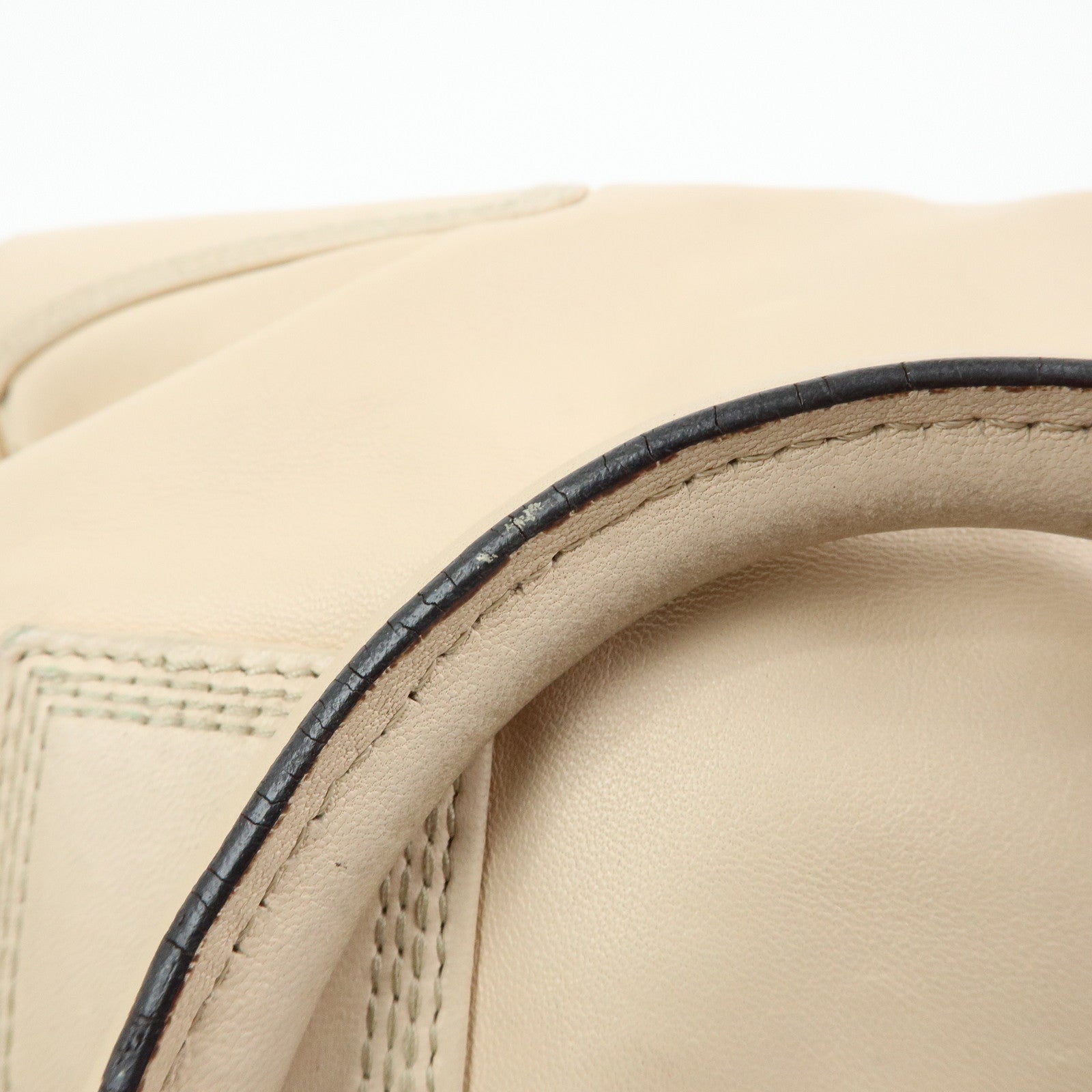 LOEWE Anagram Amazona 28 Nappa Leather Hand Bag Boston Bag Beige