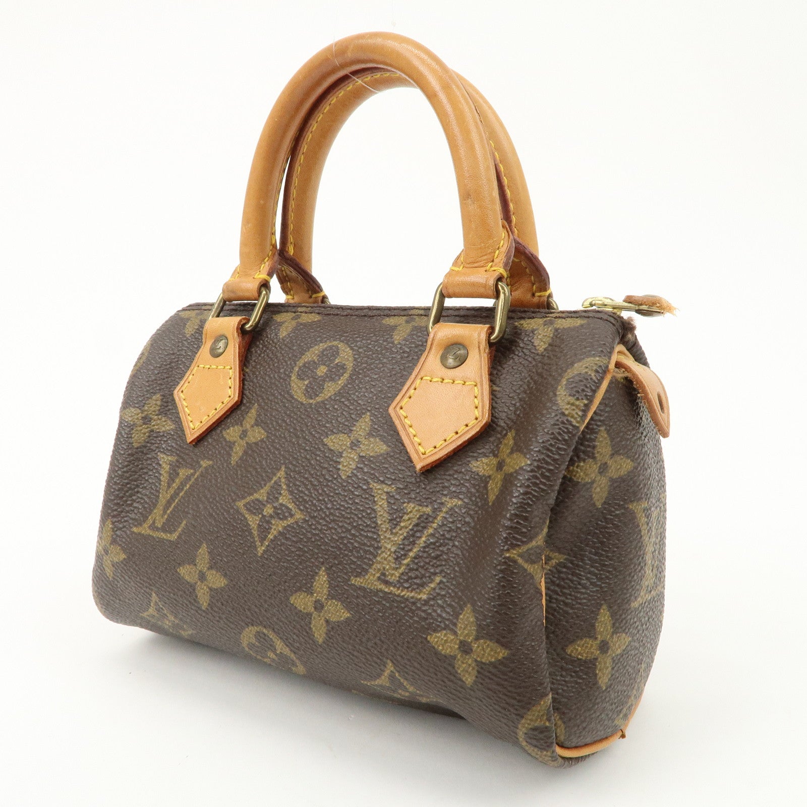 Louis Vuitton Monogram Canvas Mini Speedy Hand Bag Brown M41534