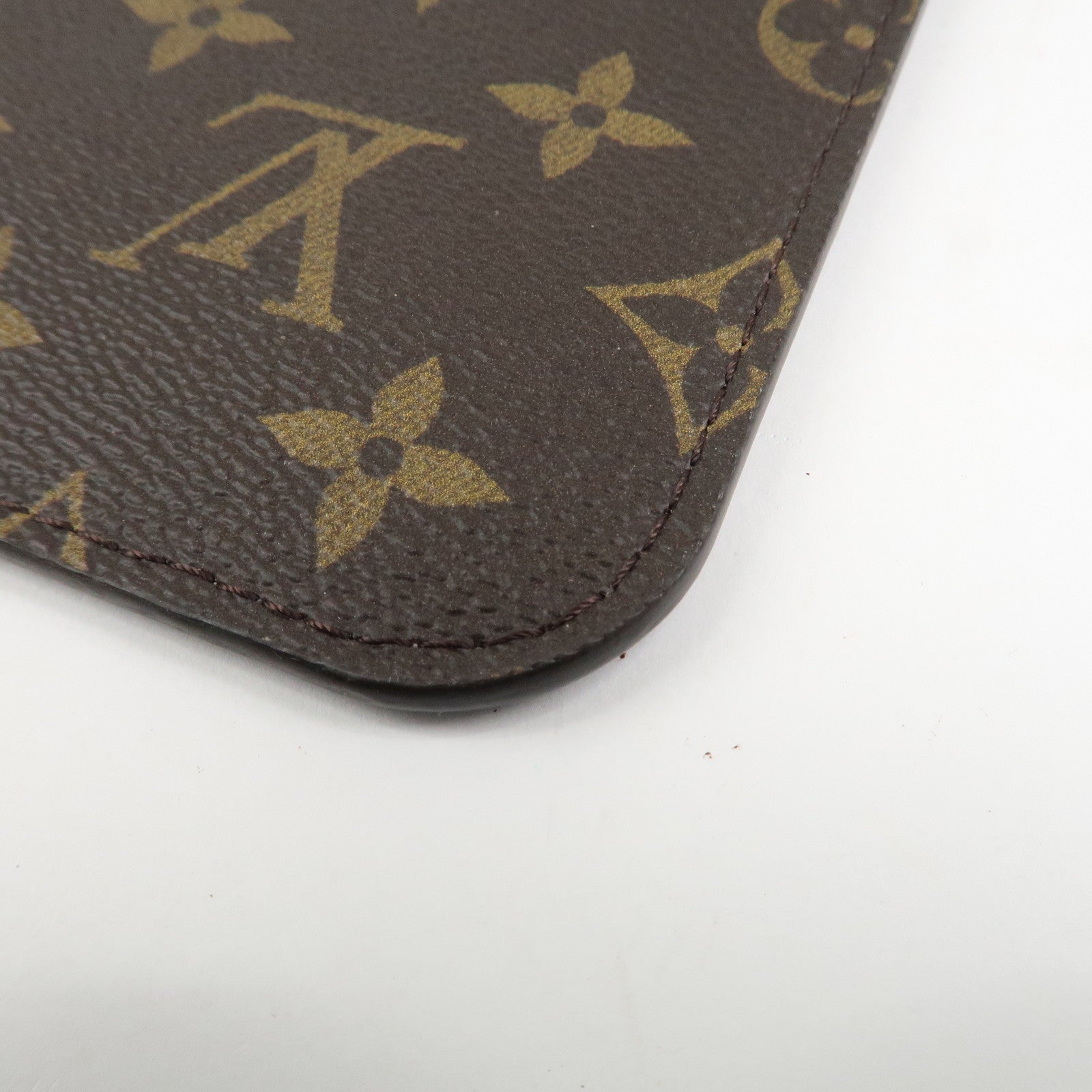 Louis Vuitton Monogram Pouch For Neverfull MM Brown Fuchsia Used