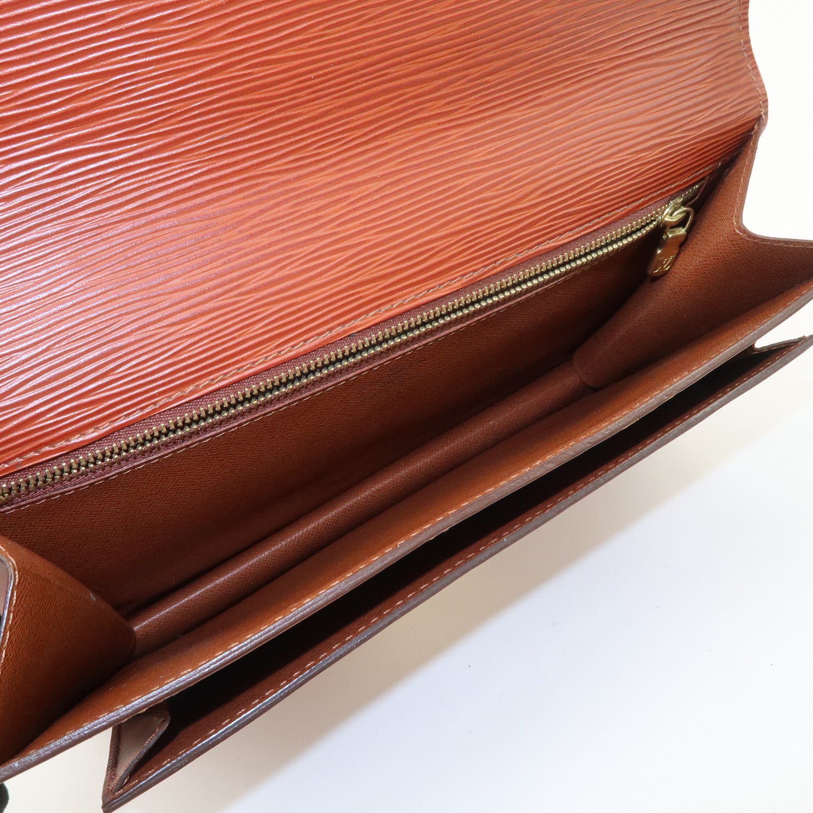 Louis Vuitton Epi Sellier Dragonne Clutch Bag Kenya Brown M52618