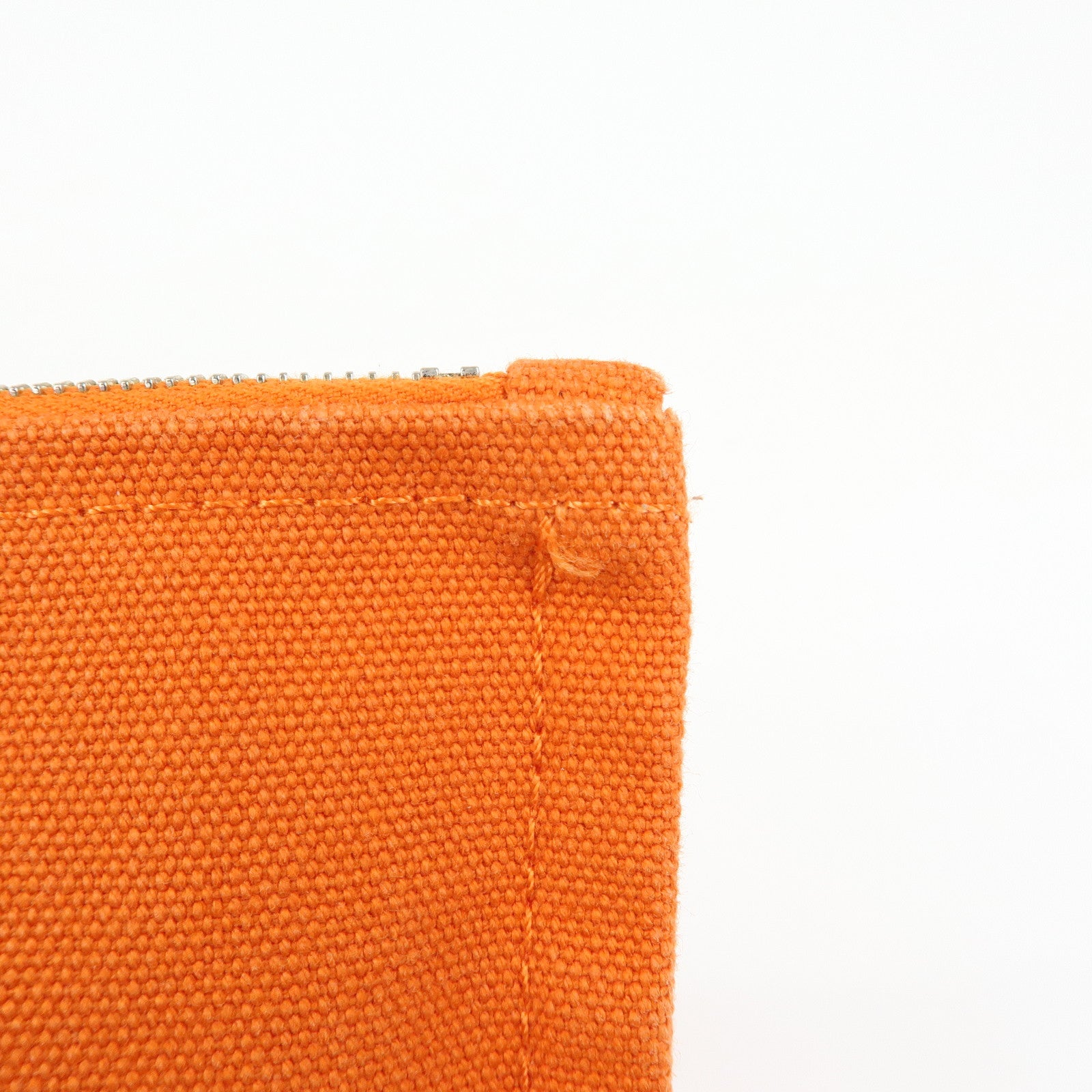 HERMES Yachting GM Canvas Flat Pouch Cosmetic Pouch Orange