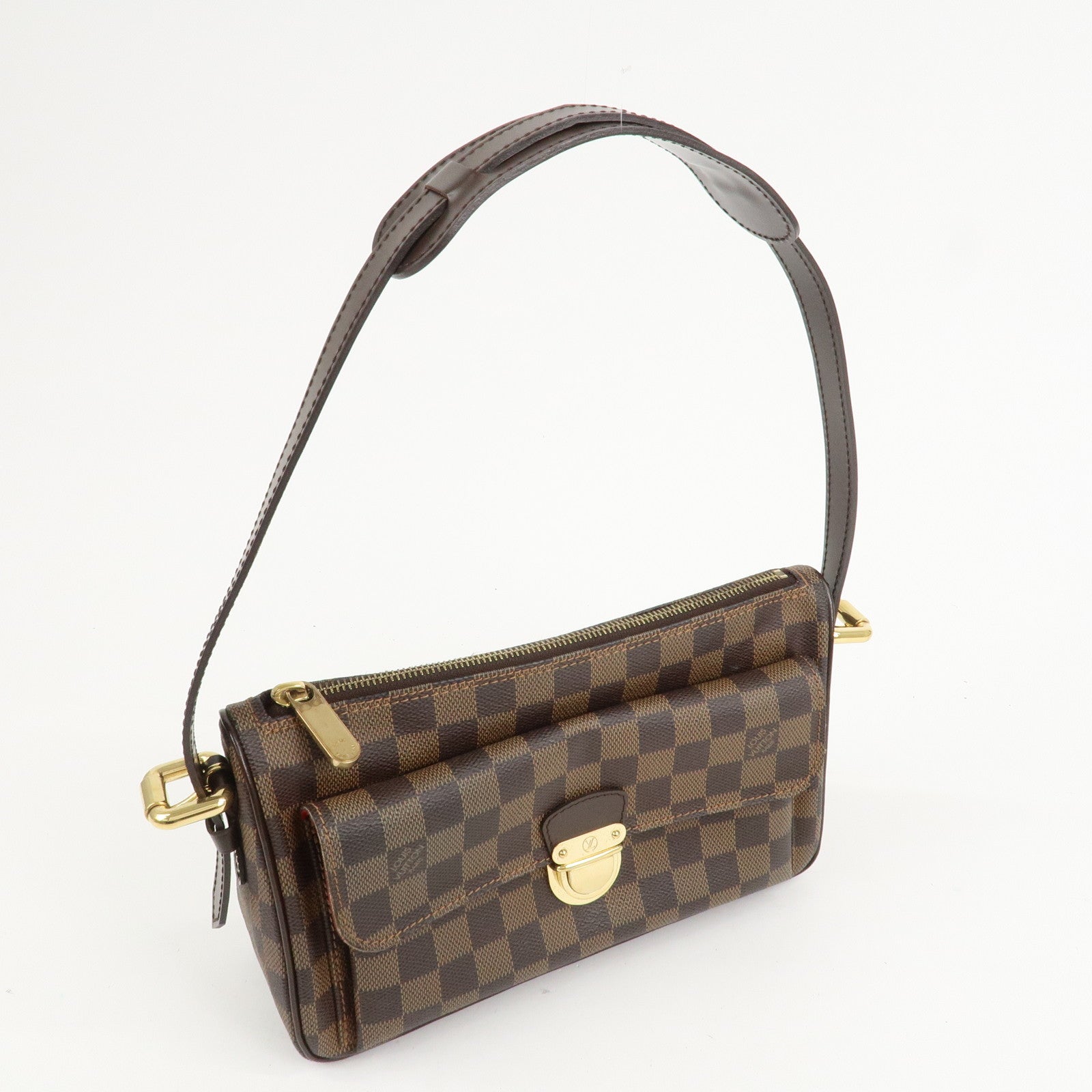 Louis Vuitton Damier Leather Canvas Ravello GM Shoulder Bag N60006