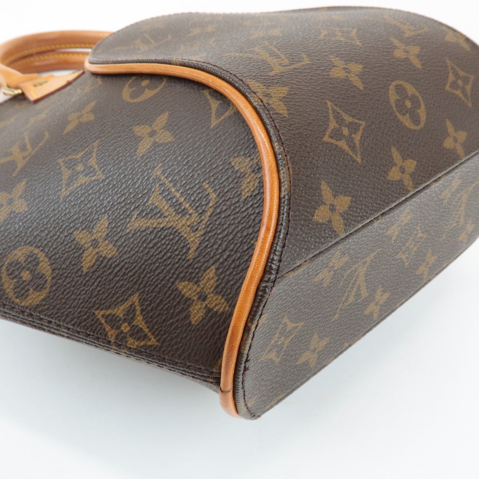 Louis Vuitton Monogram Ellipse PM Hand Bag Brown Gold HDW M51127