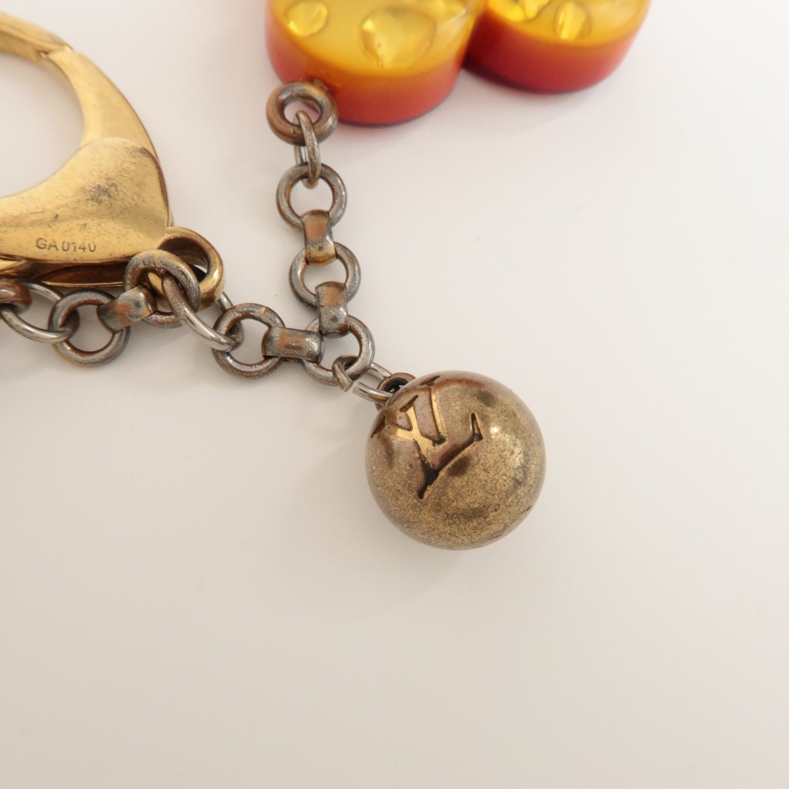 Louis Vuitton Bijou Sac Glam Flower Plastic Metal Key Chain M65982