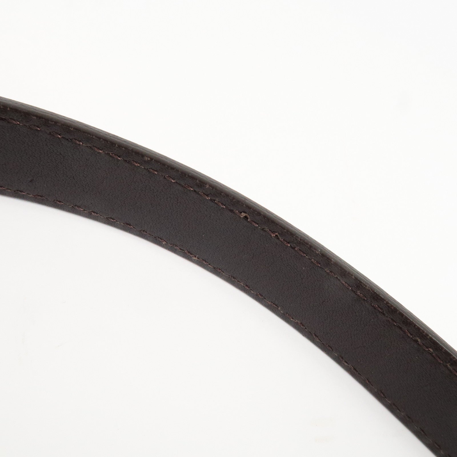 FENDI Mamma Baguette Zucchino Canvas Leather Hand Bag Brown 8BR003 Used