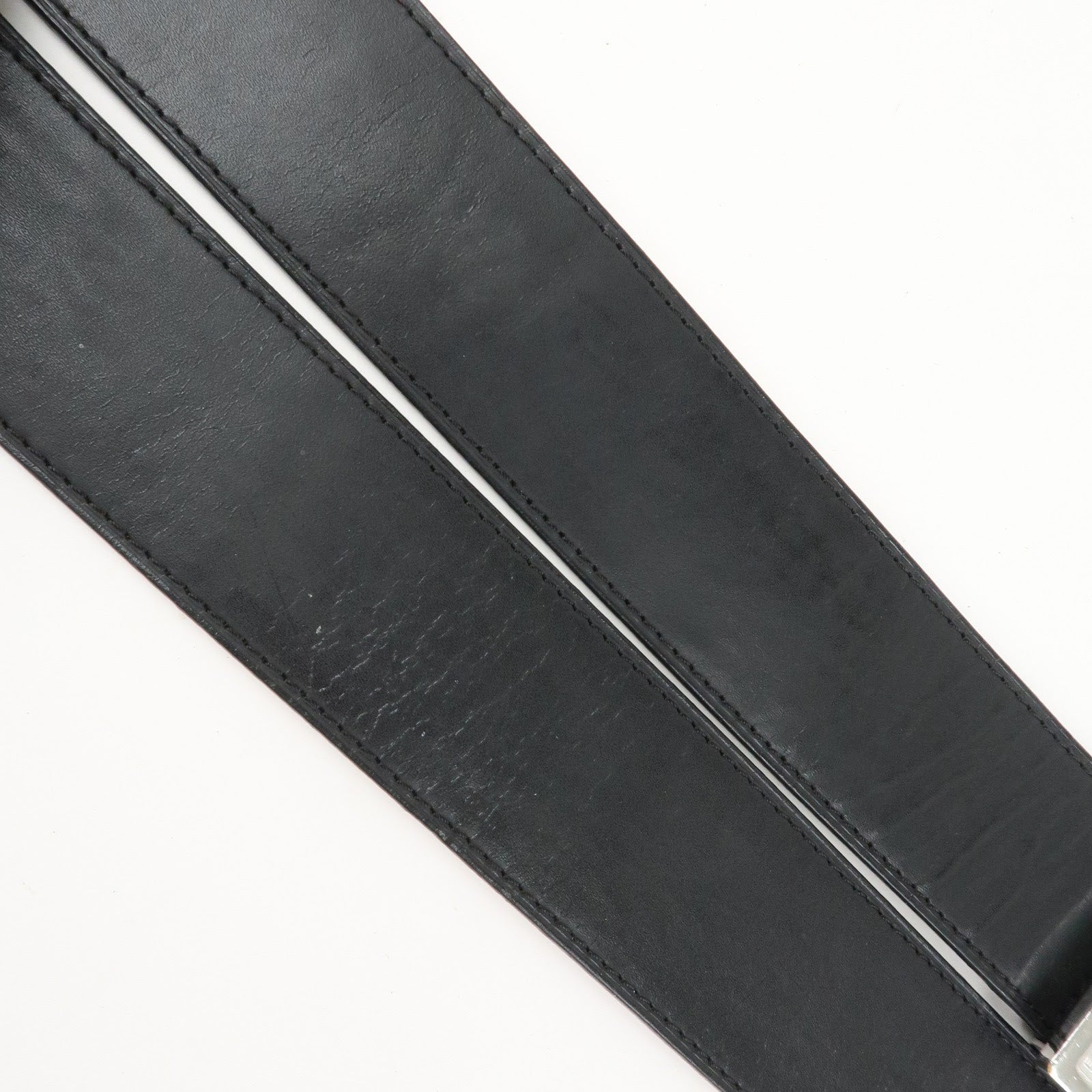 Louis Vuitton Leather Ceinture Jeans Belt 100/40 Black M6812