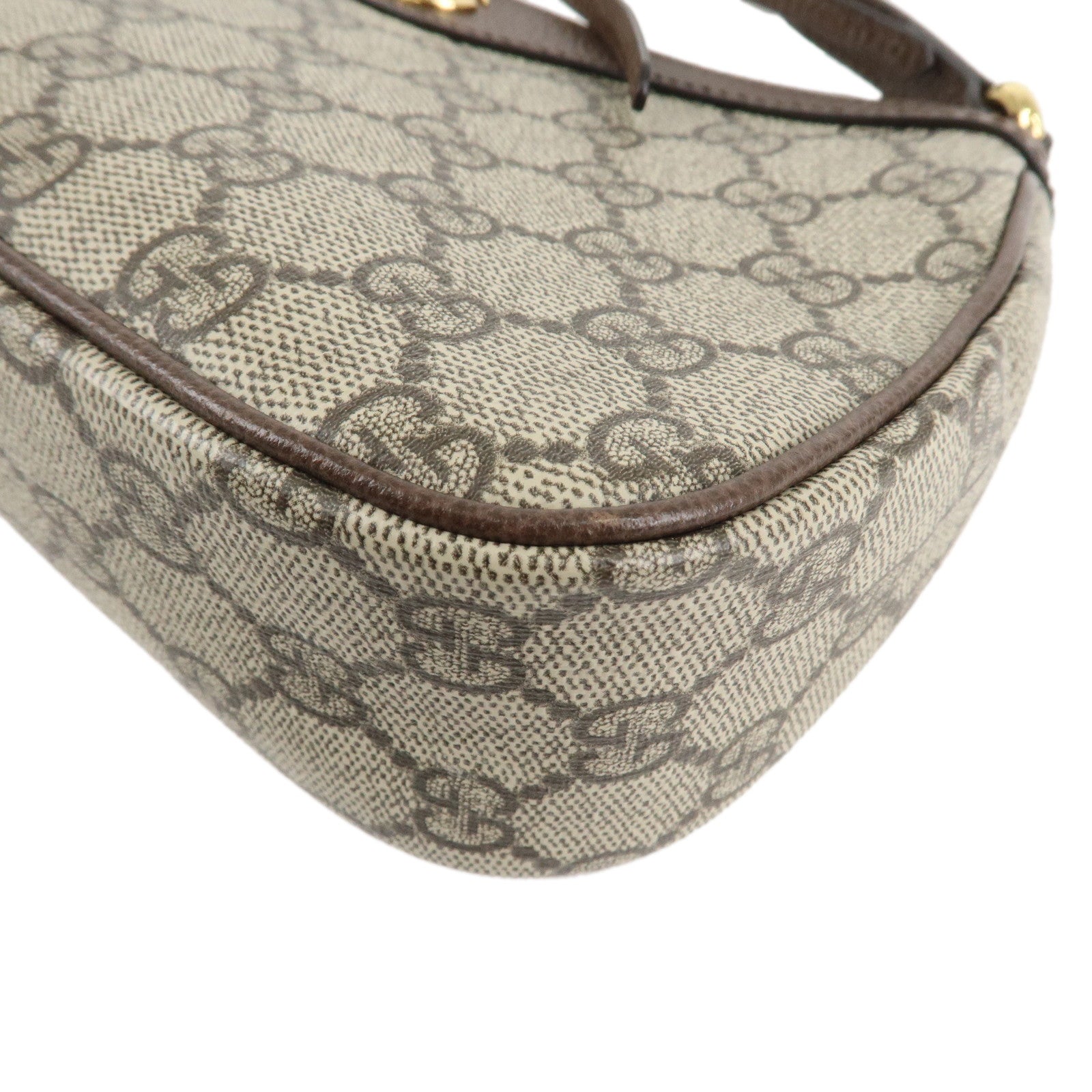 GUCCI Ophidia GG Supreme Leather Shoulder Bag Beige Brown 135145 Used