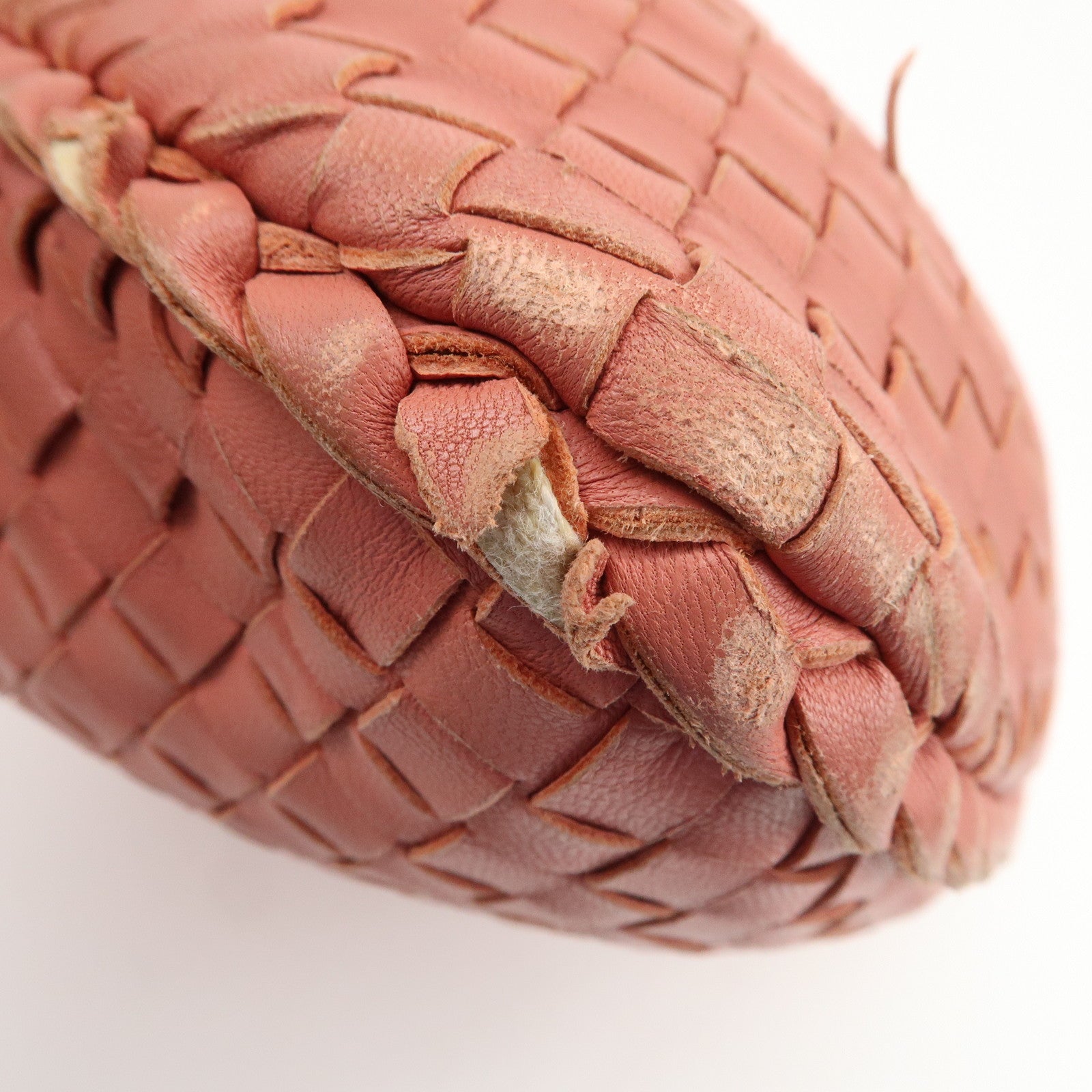 BOTTEGA VENETA Intrecciato Leather Shoulder Bag Hand Bag Pink