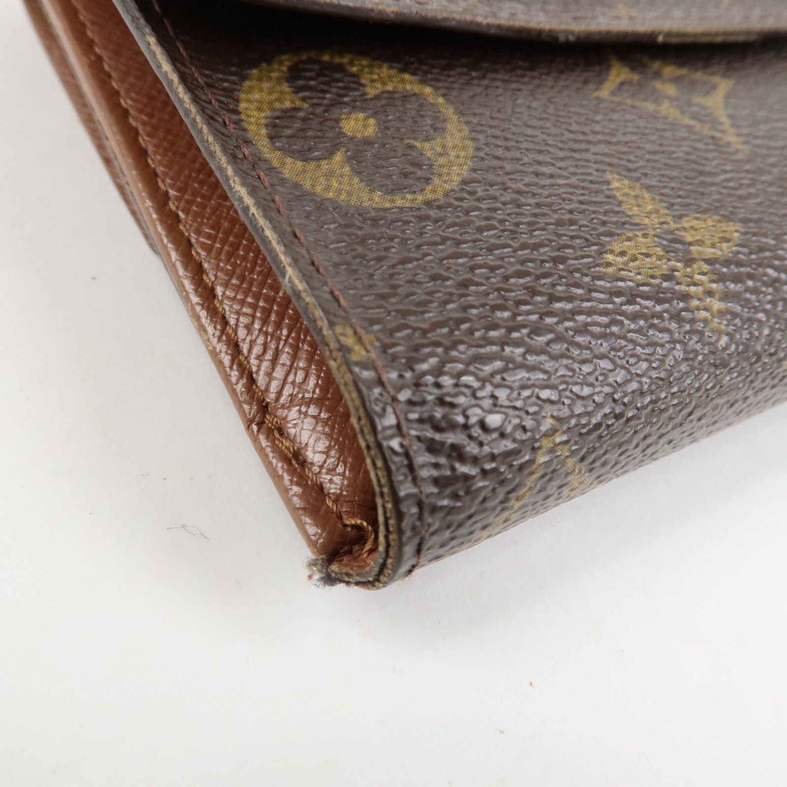 Louis Vuitton Monogram Porte Monnaie Billet Carte Credit M61652 Used