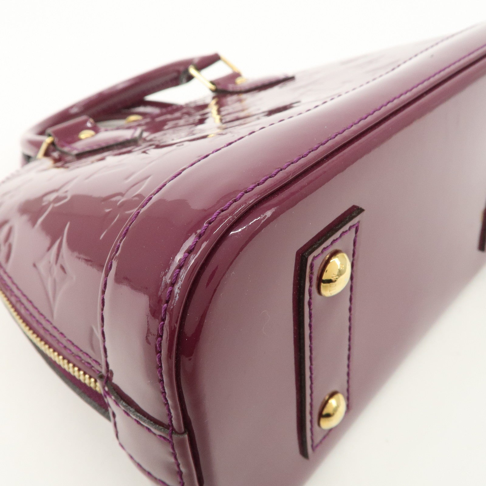 Louis Vuitton Monogram Vernis Alma BB 2Way Bag Magenta M50565