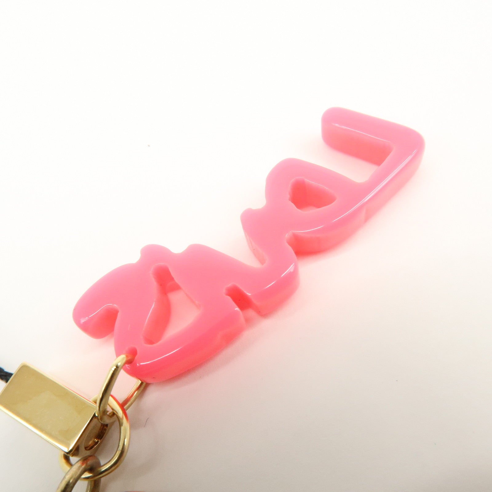 Louis Vuitton Accessoire Telephone Graffiti Bag Charm Gold Pink