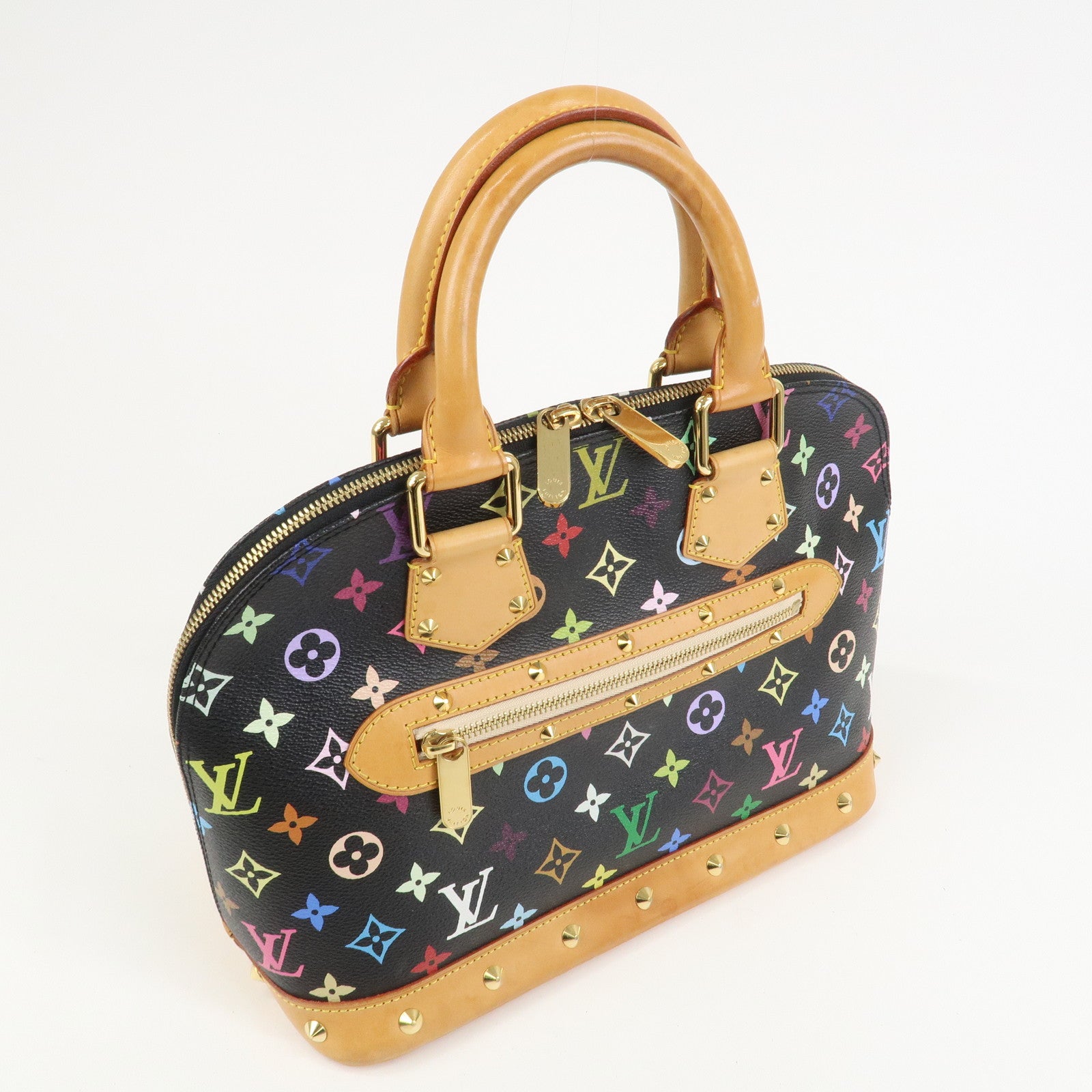 Louis Vuitton Monogram Multicolor Alma Hand Bag Noir M92646