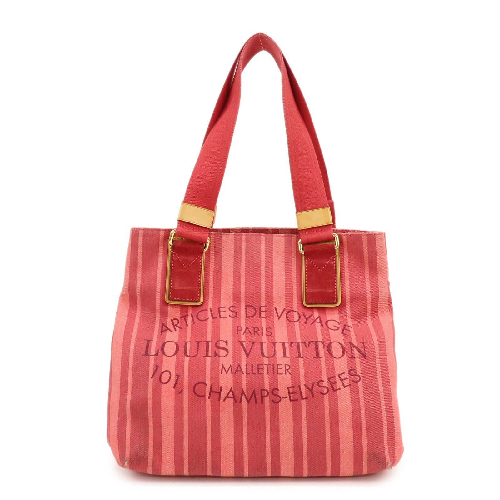 Louis Vuitton Plan Soleil Cabas PM Tote Bag Rouge Grenadine M94146