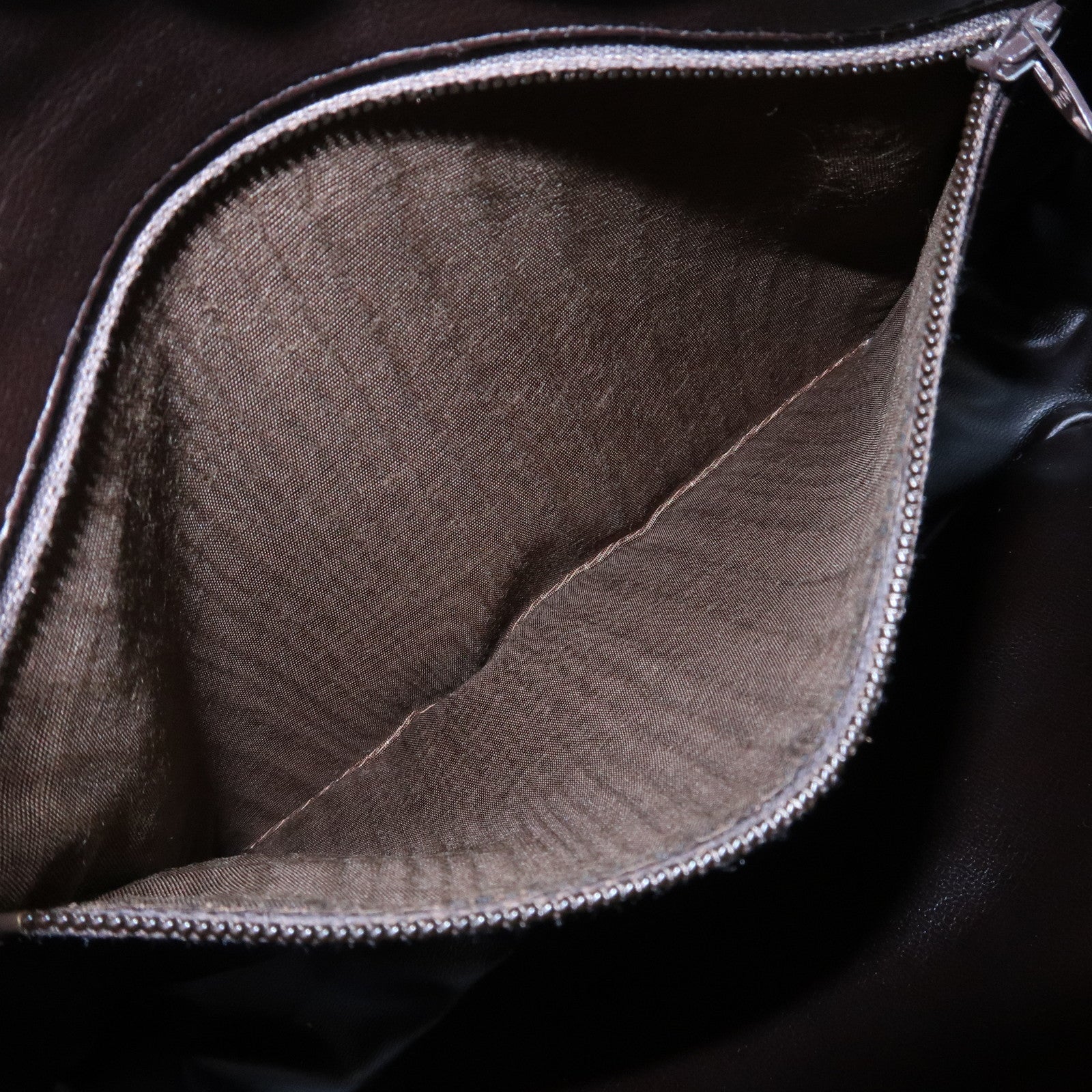 CELINE Macadam Suede Leather Shoulder Bag Crossbody Bag Brown