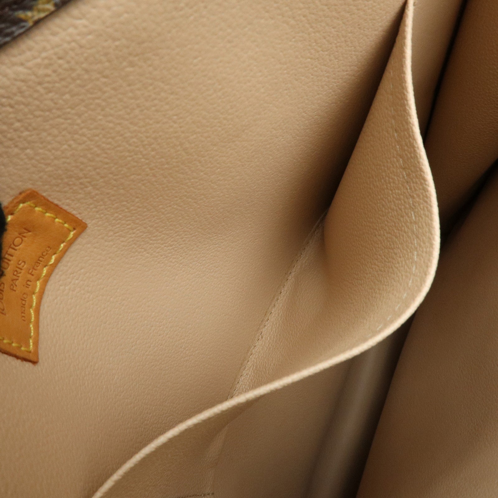 Louis Vuitton Monogram Sac Plat Tote Bag Hand Bag Brown M51140