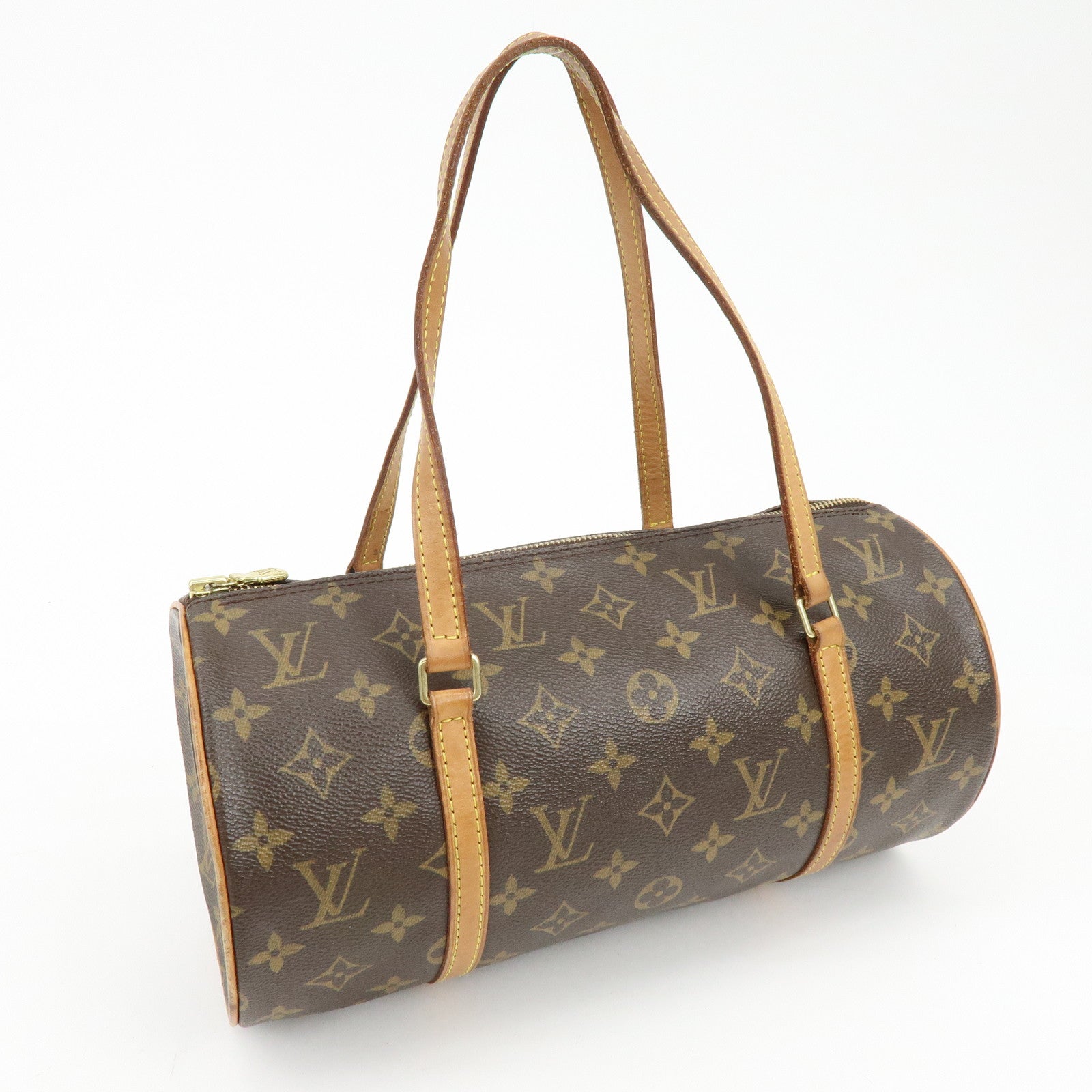 Louis Vuitton Monogram Papillon 30 Hand Bag Brown M51385