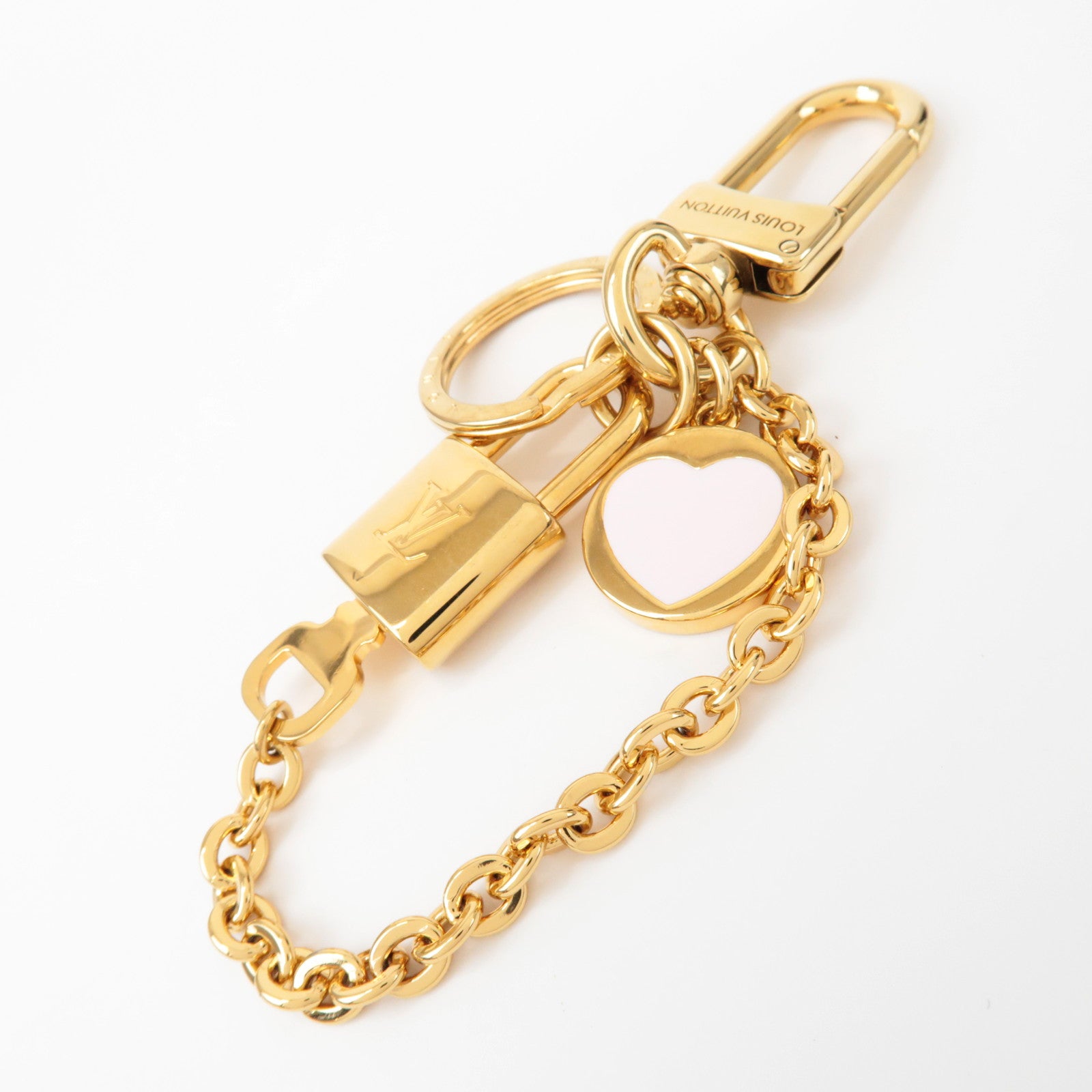 Louis Vuitton Cadenas LV Heart Metal Key Charm Gold M01425