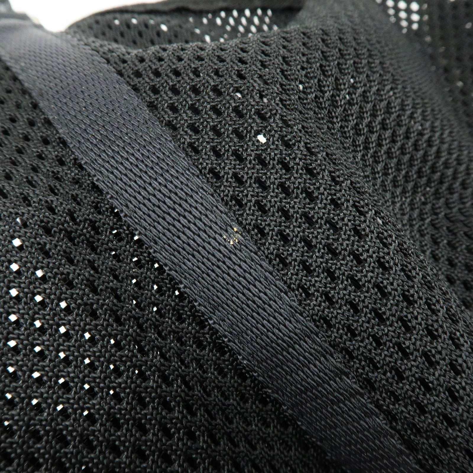 PRADA Mesh Leather Tote Bag Shoulder Bag Black