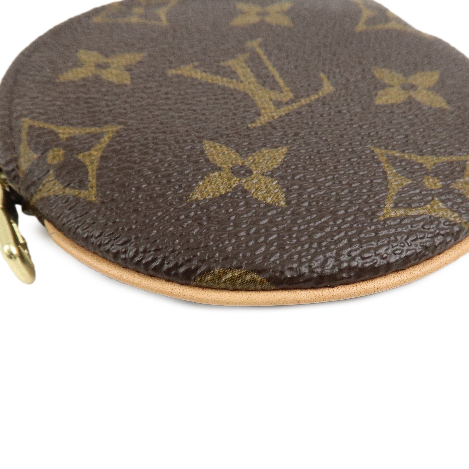 Louis Vuitton Monogram Porte Monnaie Rond Coin Case Brown M61926