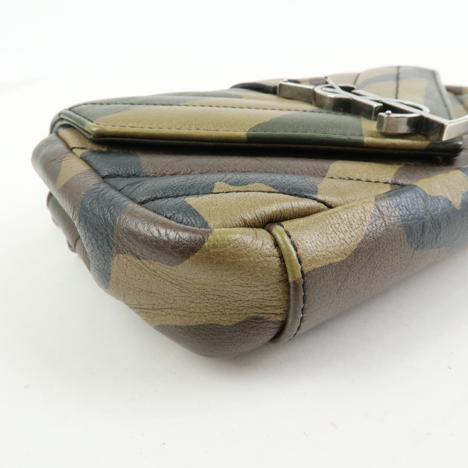 SAINT LAURENT PARIS College Mini Chain Shoulder Hand Bag Camouflage