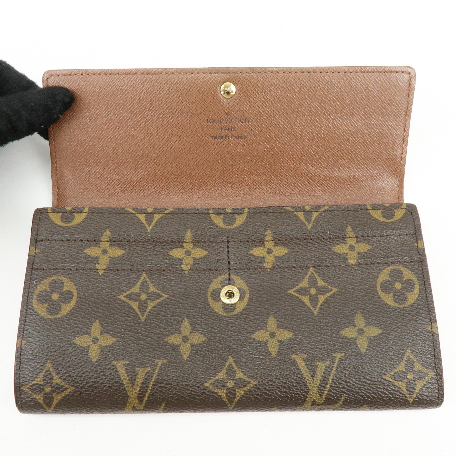 Louis Vuitton Monogram Portefeuille Sarah Long Wallet Brown M61734