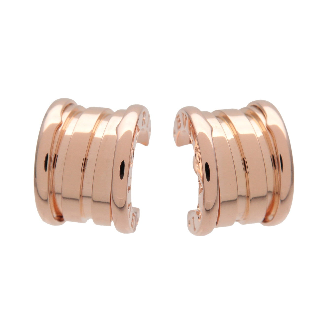 BVLGARI B-zero1 Hoop Earrings K18 750PG Rose Gold