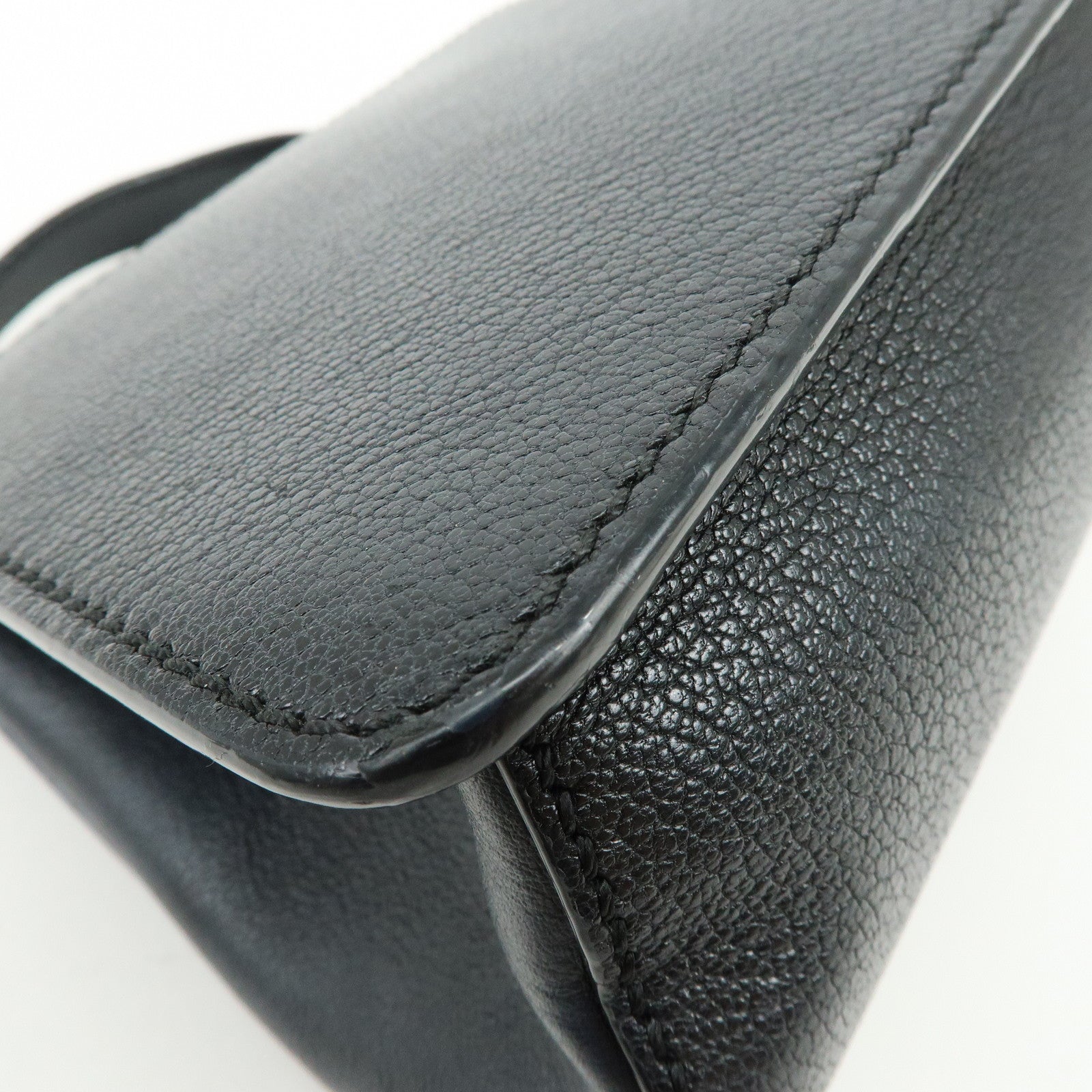 Jimmy Choo Madeline Leather Rhinestone 2Way Hand Shoulder Bag Black