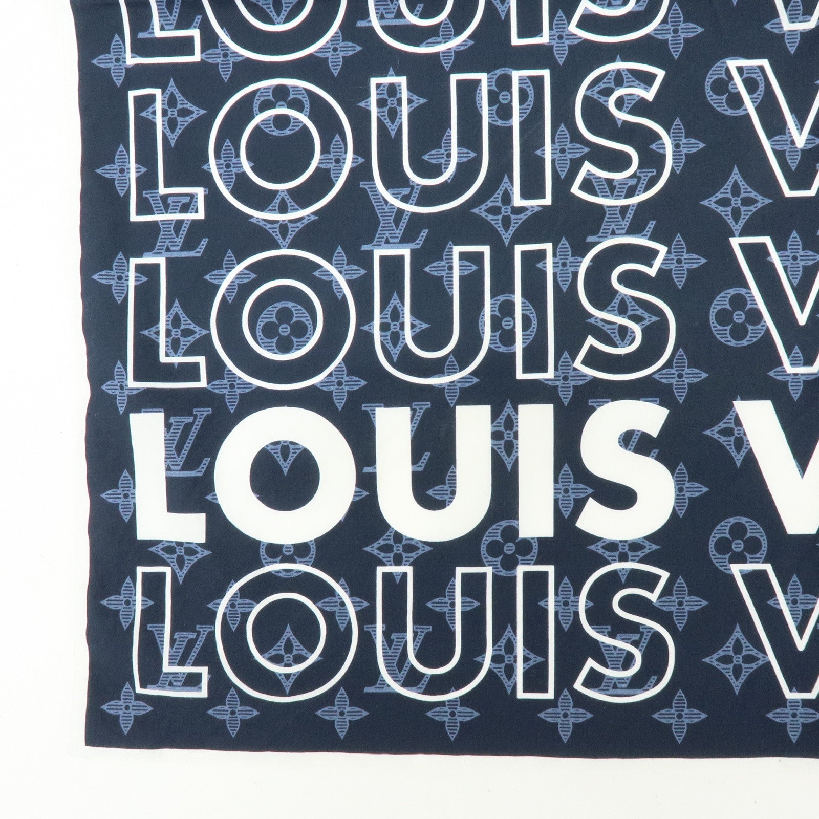 Louis Vuitton Monogram Cotton 100% Logo Scarf Handkerchief MP2306