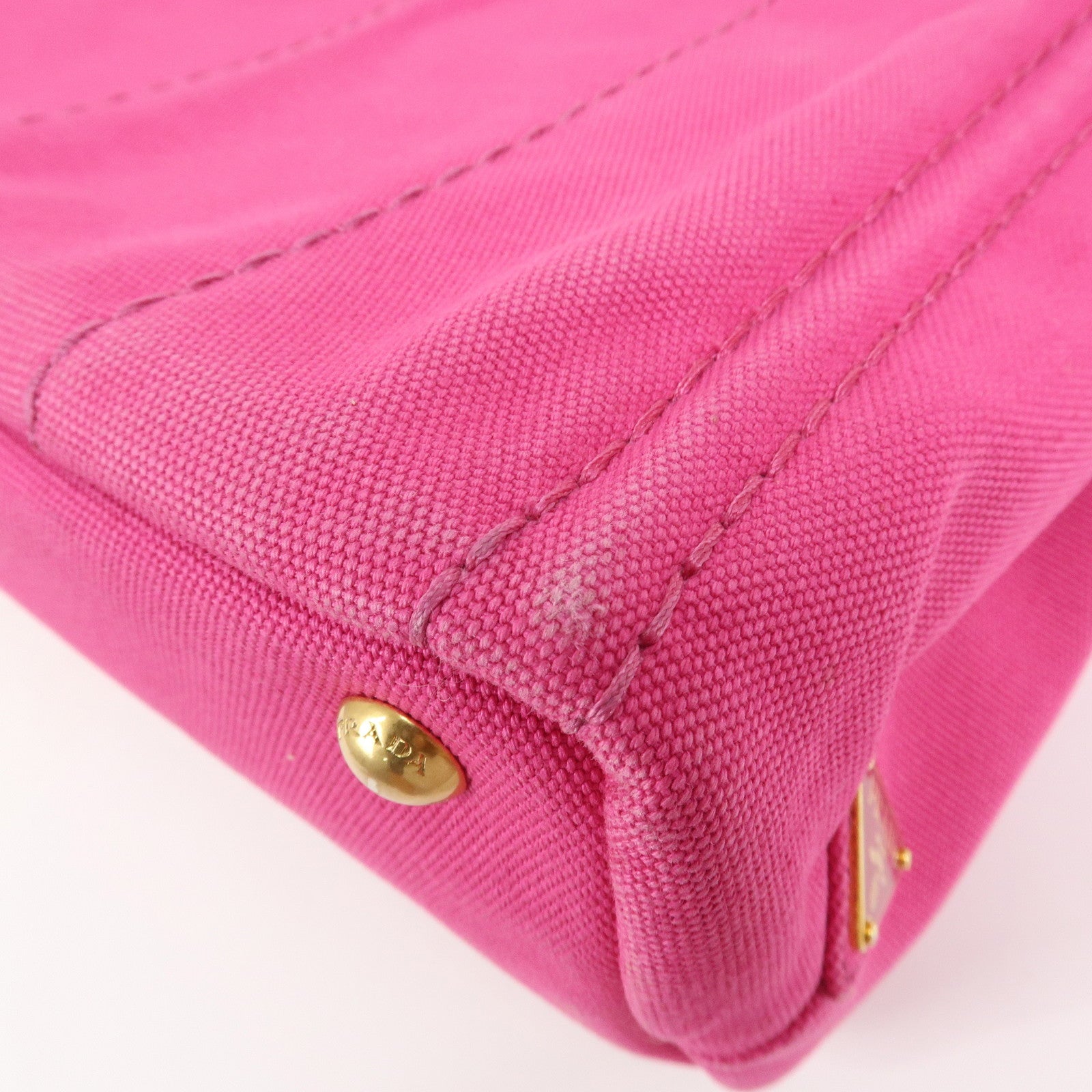 PRADA Canvas Canapa Mini 2Way Bag Hand Shoulder Bag Pink B2439G
