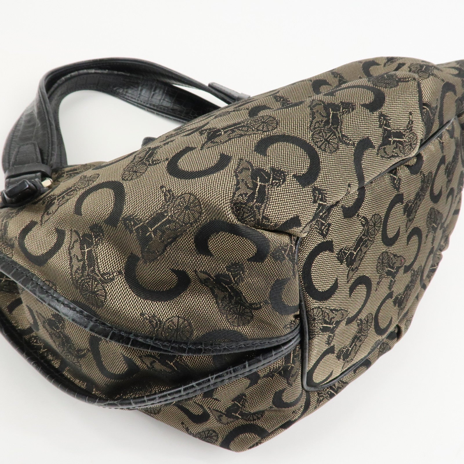 CELINE Bitter Sweet C Macadam Hand Bag Shoulder Bag Brown