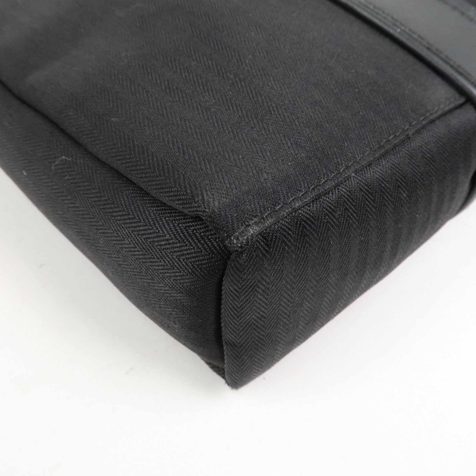 HERMES Toile Chevrons Leather Acapulco Bandouliere Shoulder Bag MM