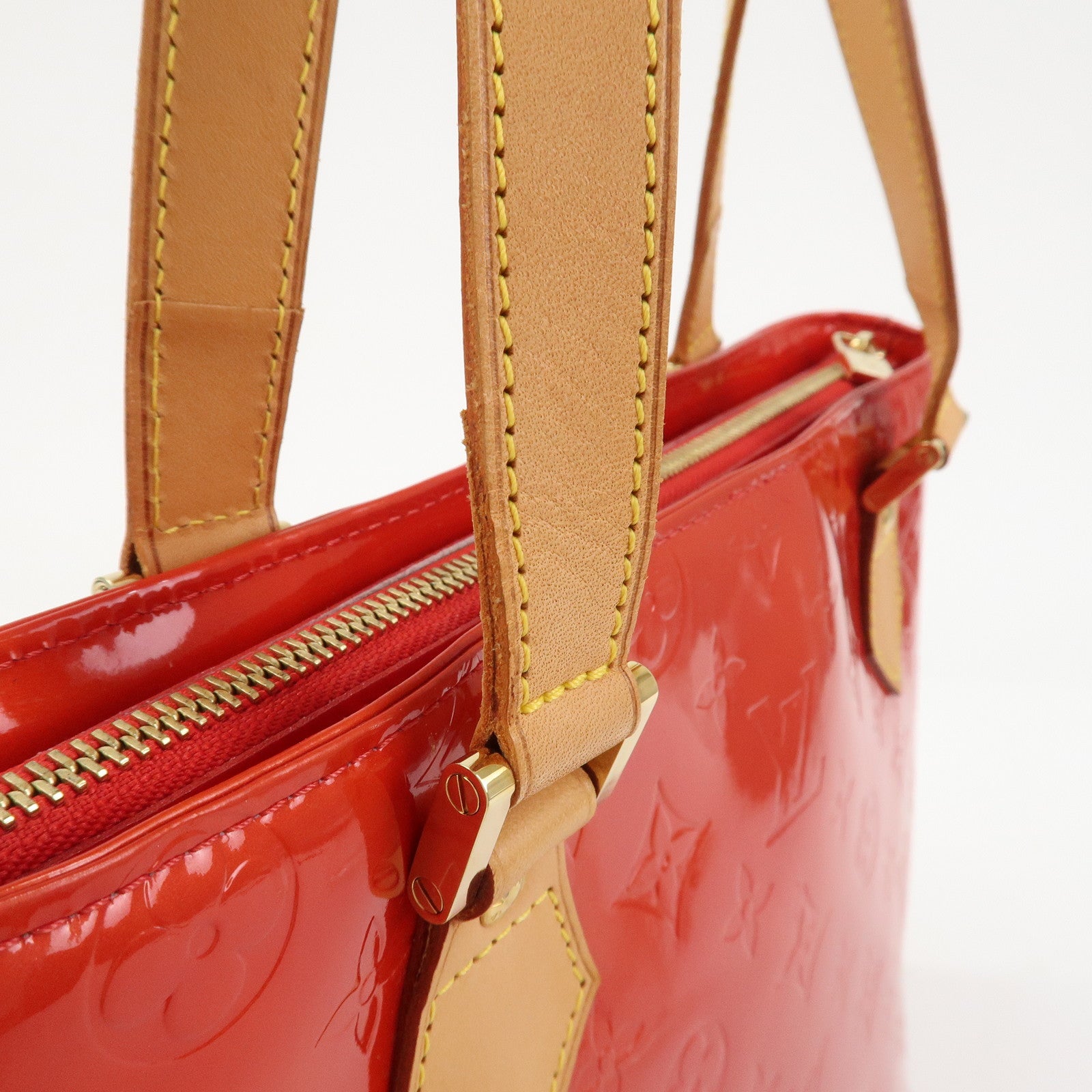 Louis Vuitton Monogram Vernis Leather Houston Hand Bag RougeM91092