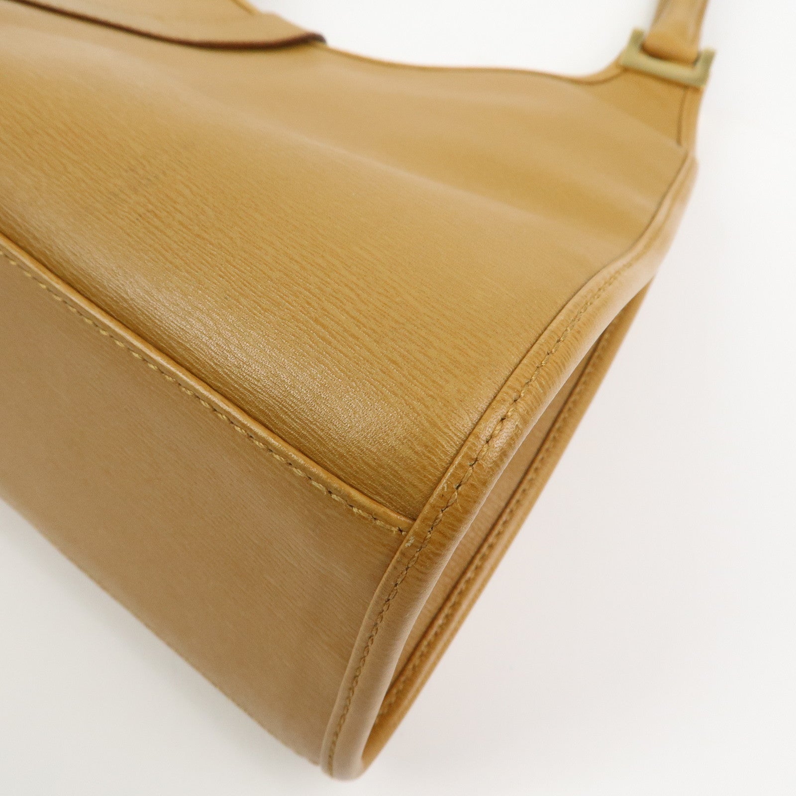 GUCCI Jackie Logo Leather Shoulder Bag Hand Bag Brown 002・1067