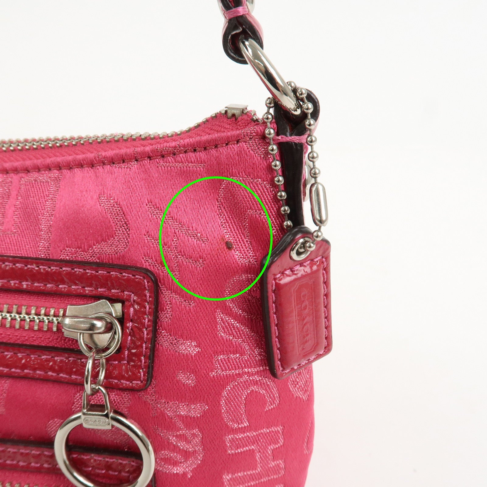 COACH Signature POPPY Set of 2 Canvas Leather Shoulder Hand Bag