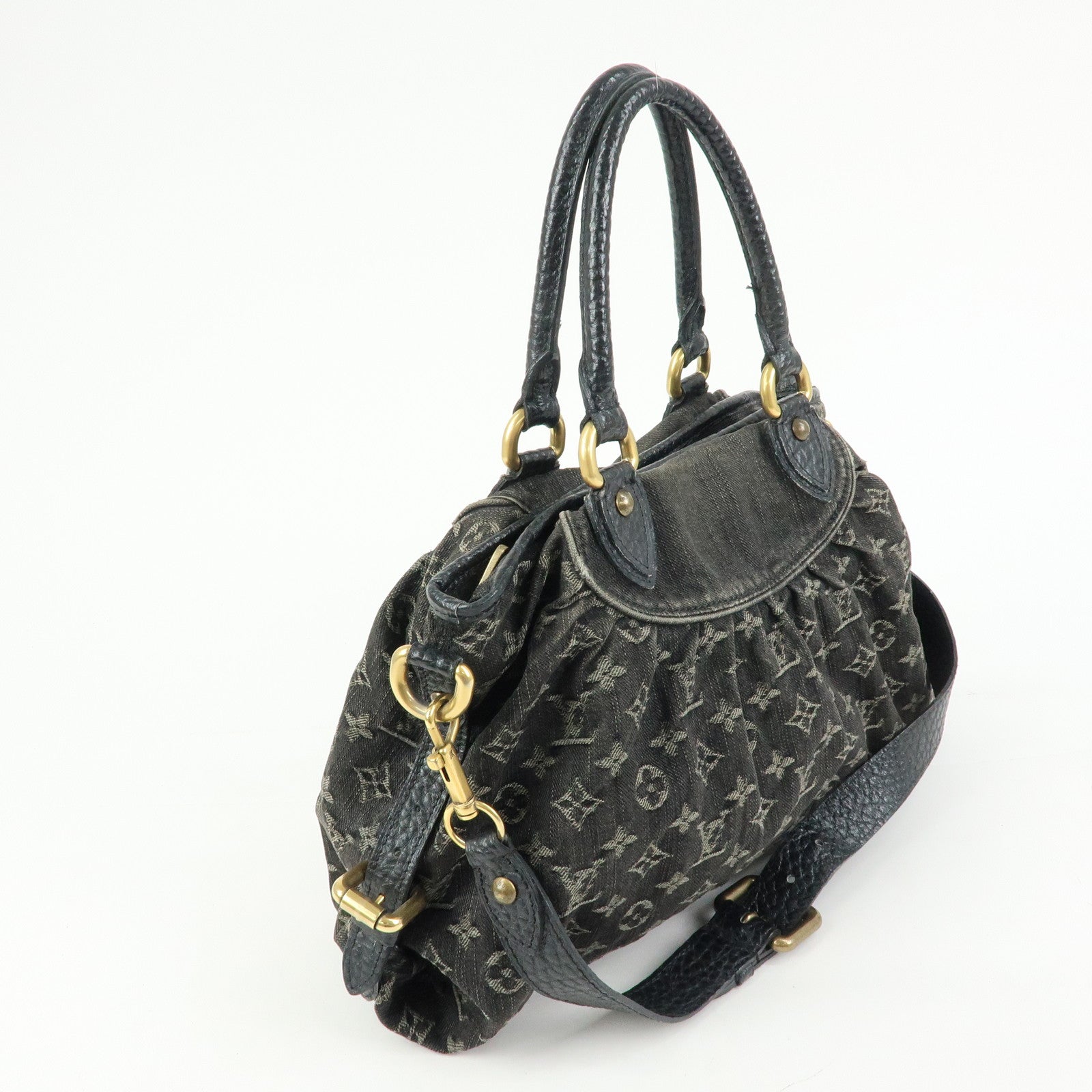 Louis Vuitton Monogram Denim Neo Cabby MM 2Way Bag Noir M95351
