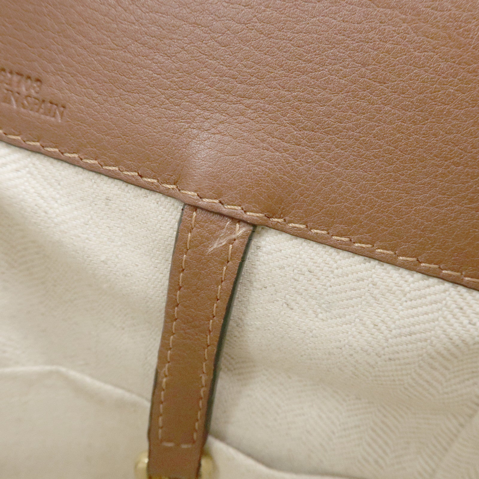 LOEWE Anagram Leather Hammock Small Shoulder Bag Brown Used