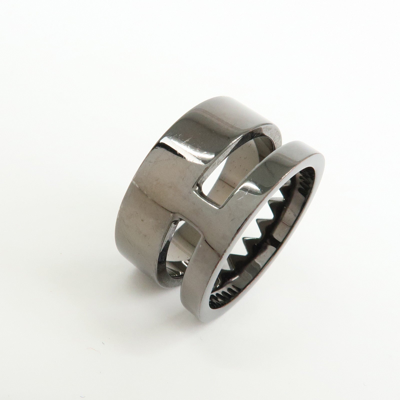 FENDI Monster Metal Ring Black Silver US11.5 EU66 HK26 Size L