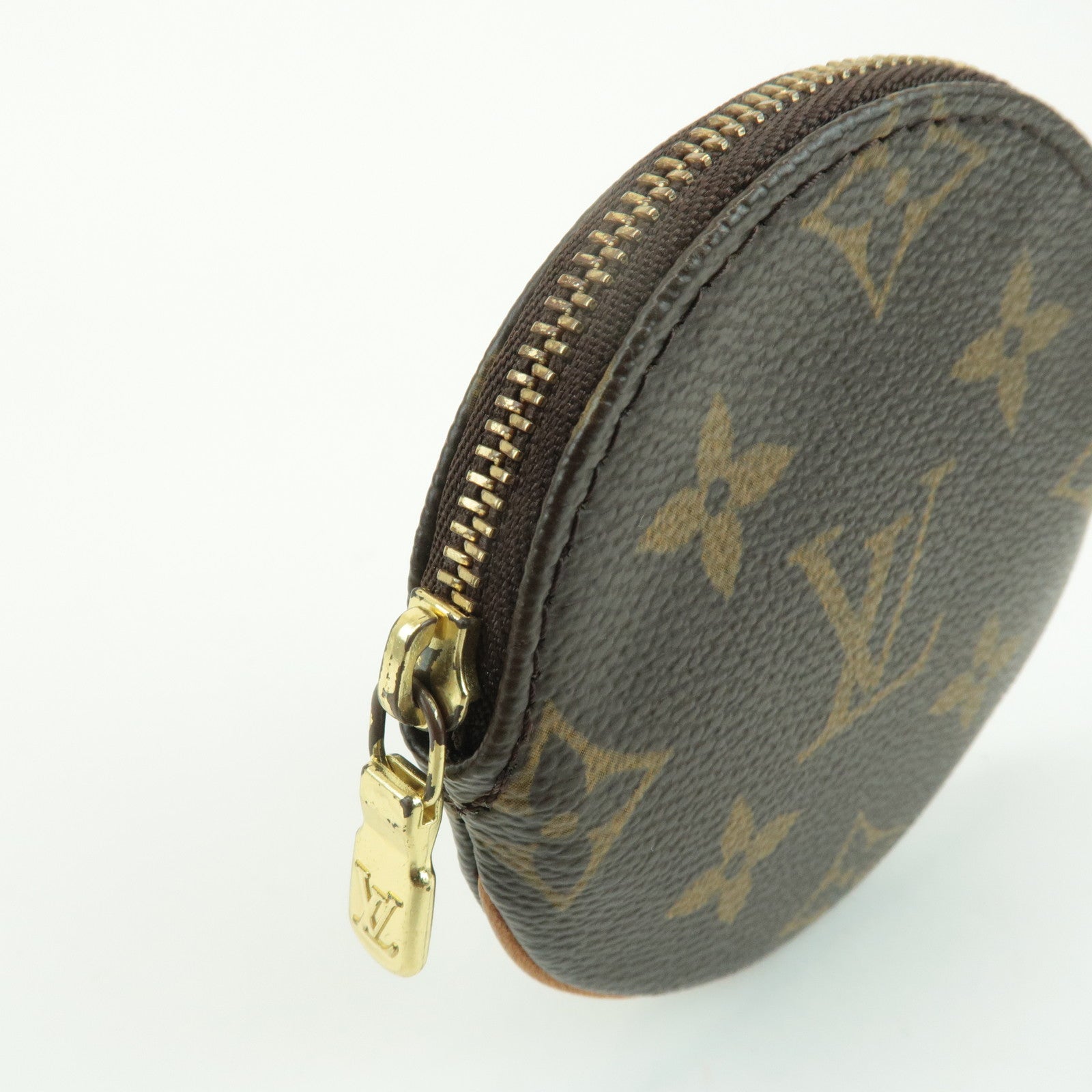 Louis Vuitton Monogram Porte Monnaie Rond Coin Case M61926 Used