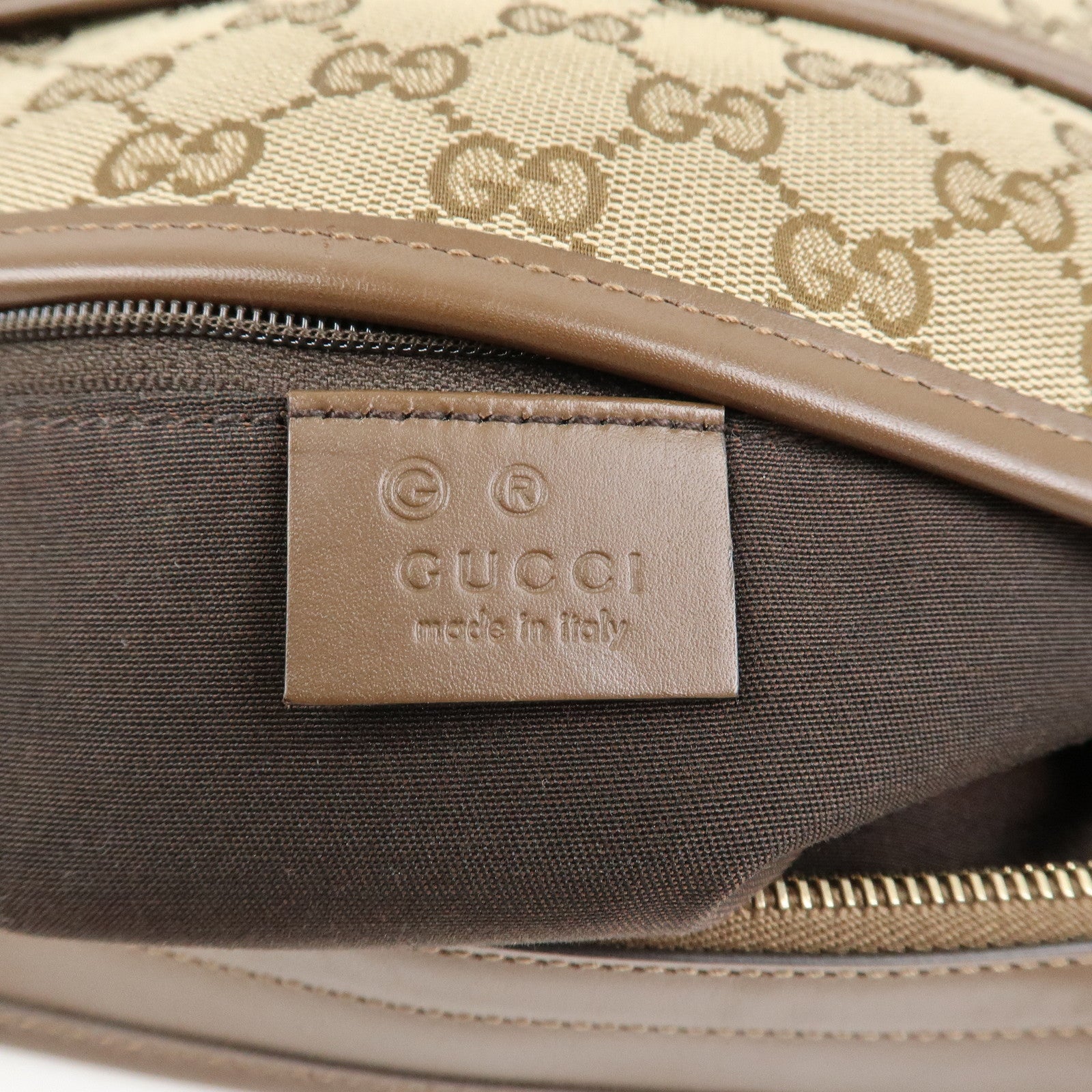 GUCCI GG Monogram Canvas Leather 2Way Tote Bag Beige Brown 388929