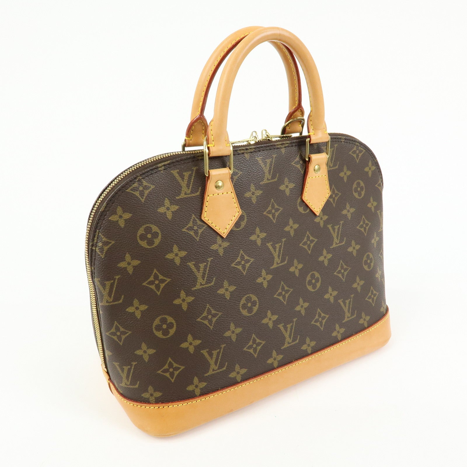 Louis Vuitton Monogram Alma Hand Bag Brown M51130