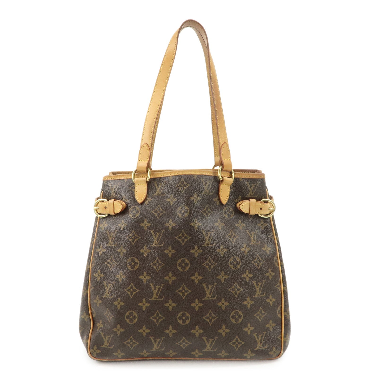 Louis Vuitton Monogram Batignolles Vertical Tote Bag Brown M51153 Used