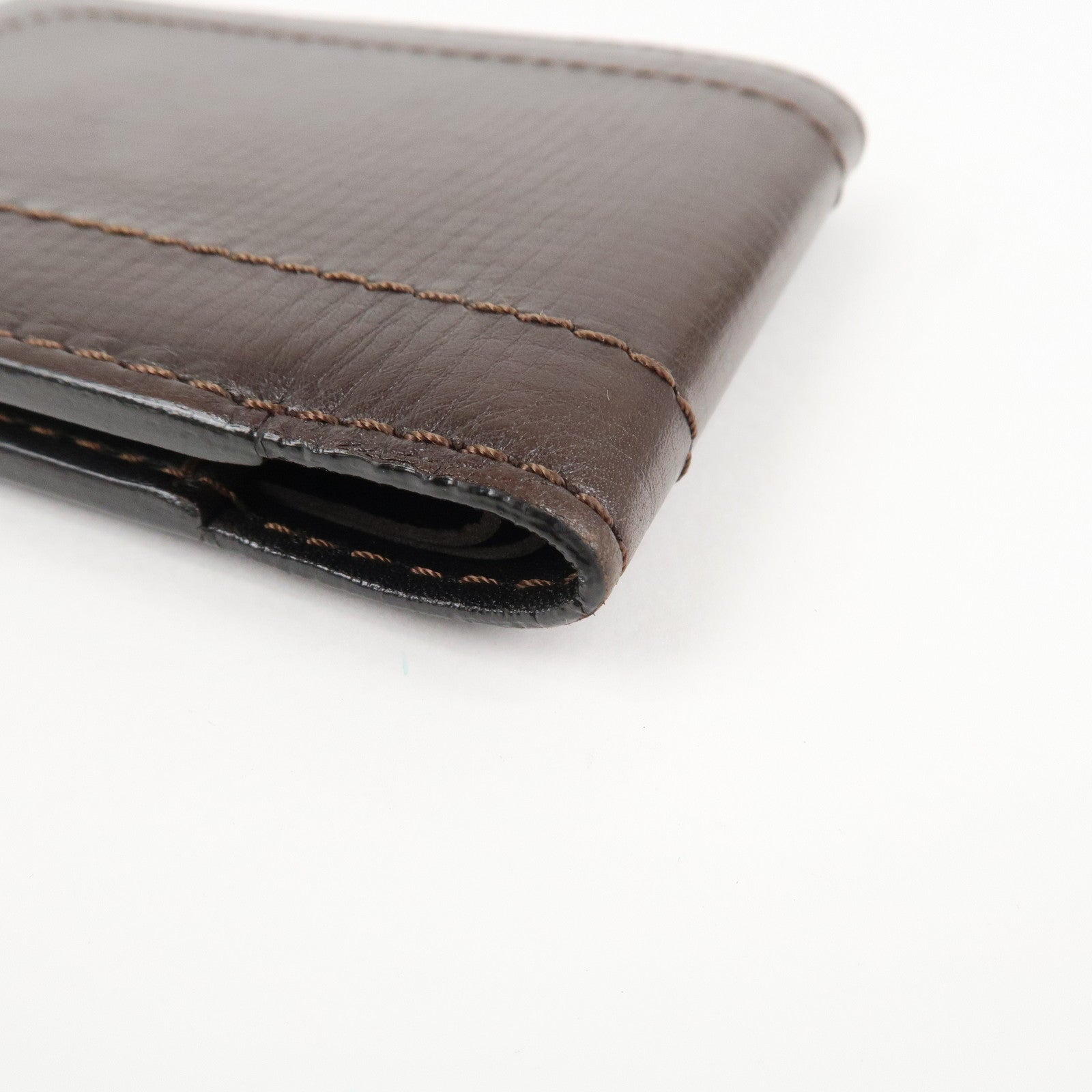 Louis Vuitton Utah Porte Billets 6 Carte Credit Plus Wallet Brown Used