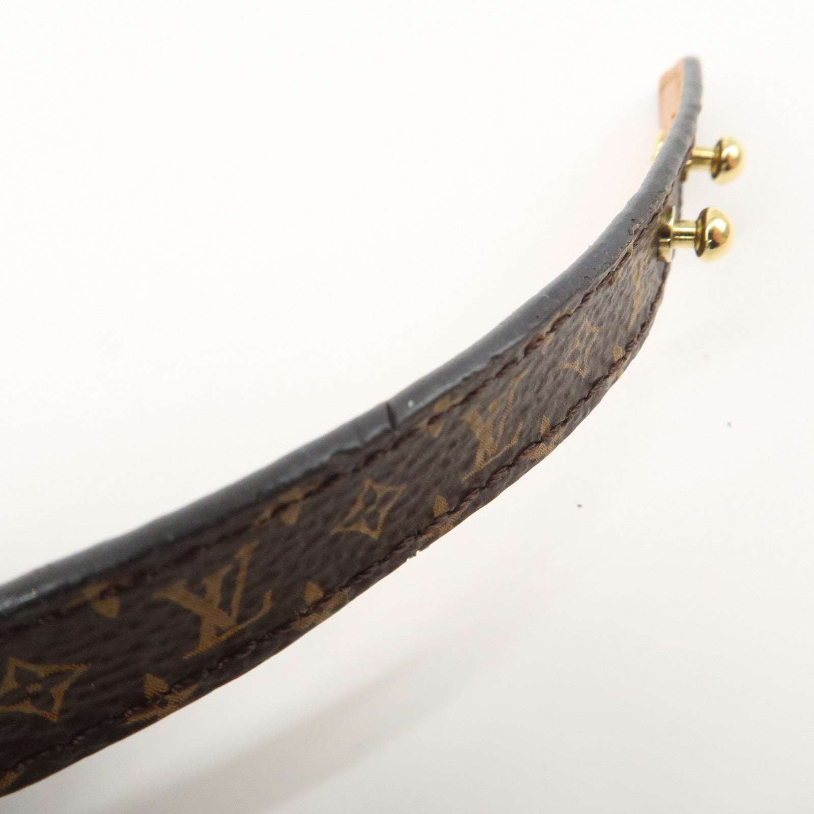 Louis Vuitton Monogram Canvas Leather Bracelet Essential V M6042