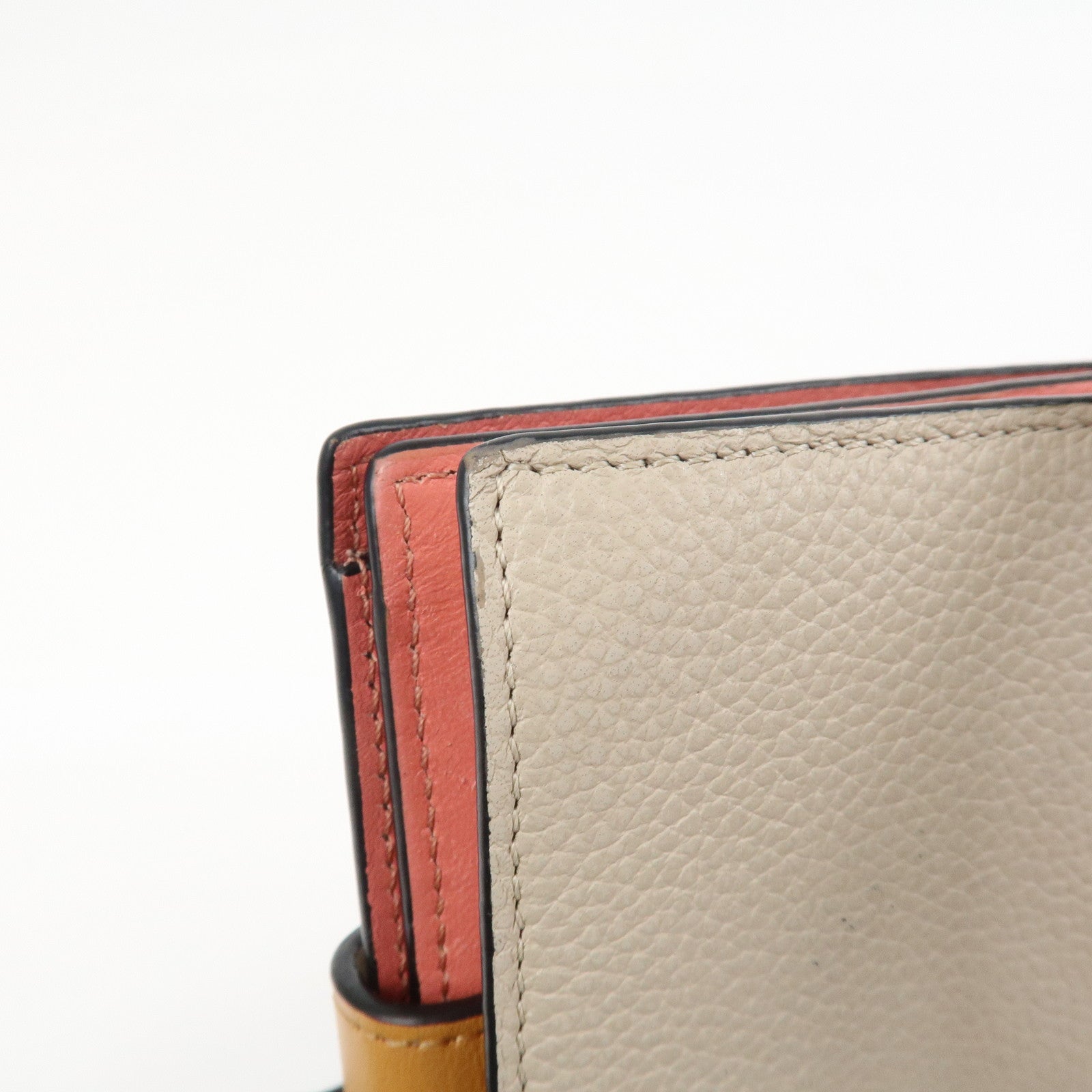 LOEWE Anagram Soft Grain Calf Compact Wallet Light Oats Honey