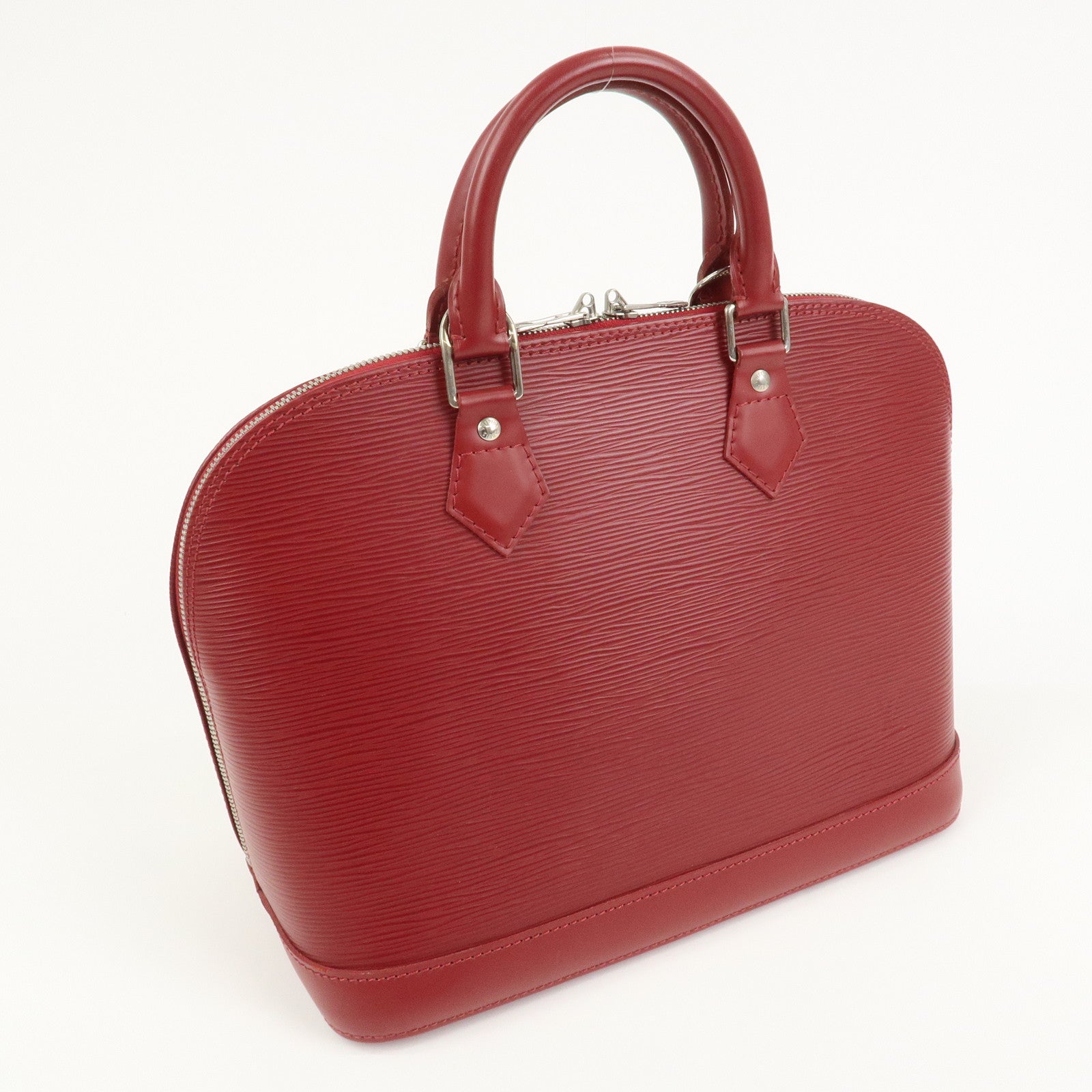 Louis Vuitton Epi Alma PM Leather Hand Bag Carmine M4058E
