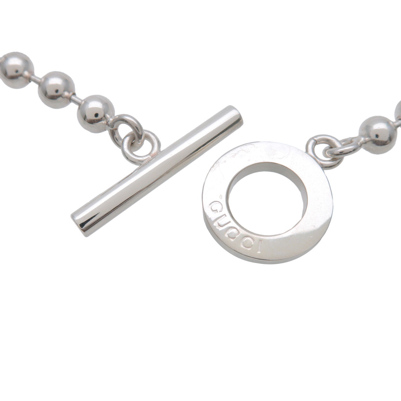 GUCCI Logo 19 Ball Chain Bracelet SV925 Silver 010294